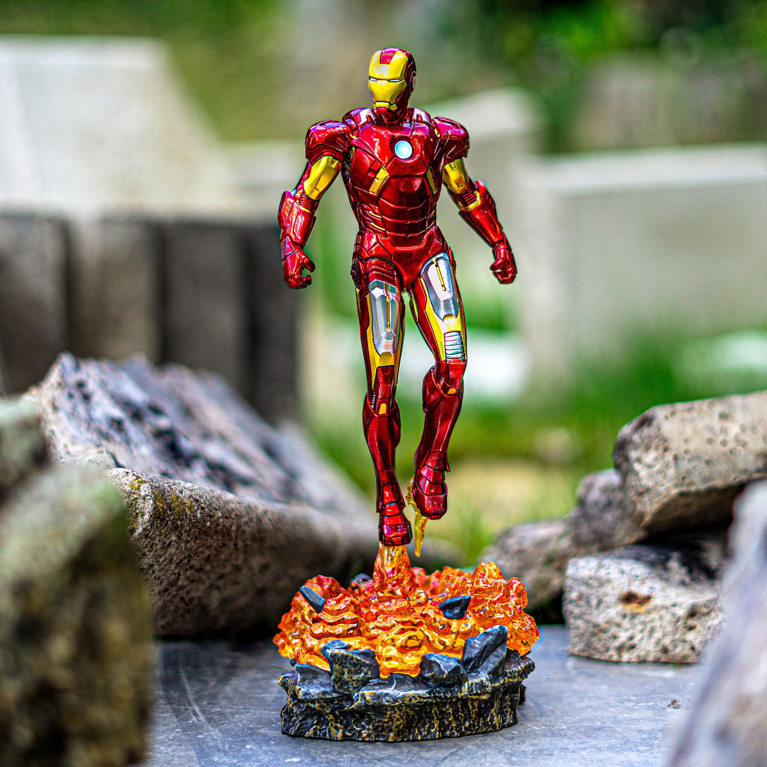 Image produit Iron Man - La Saga de l'Infini BDS Art Scale Deluxe Statue avec Fonction Lumineuse