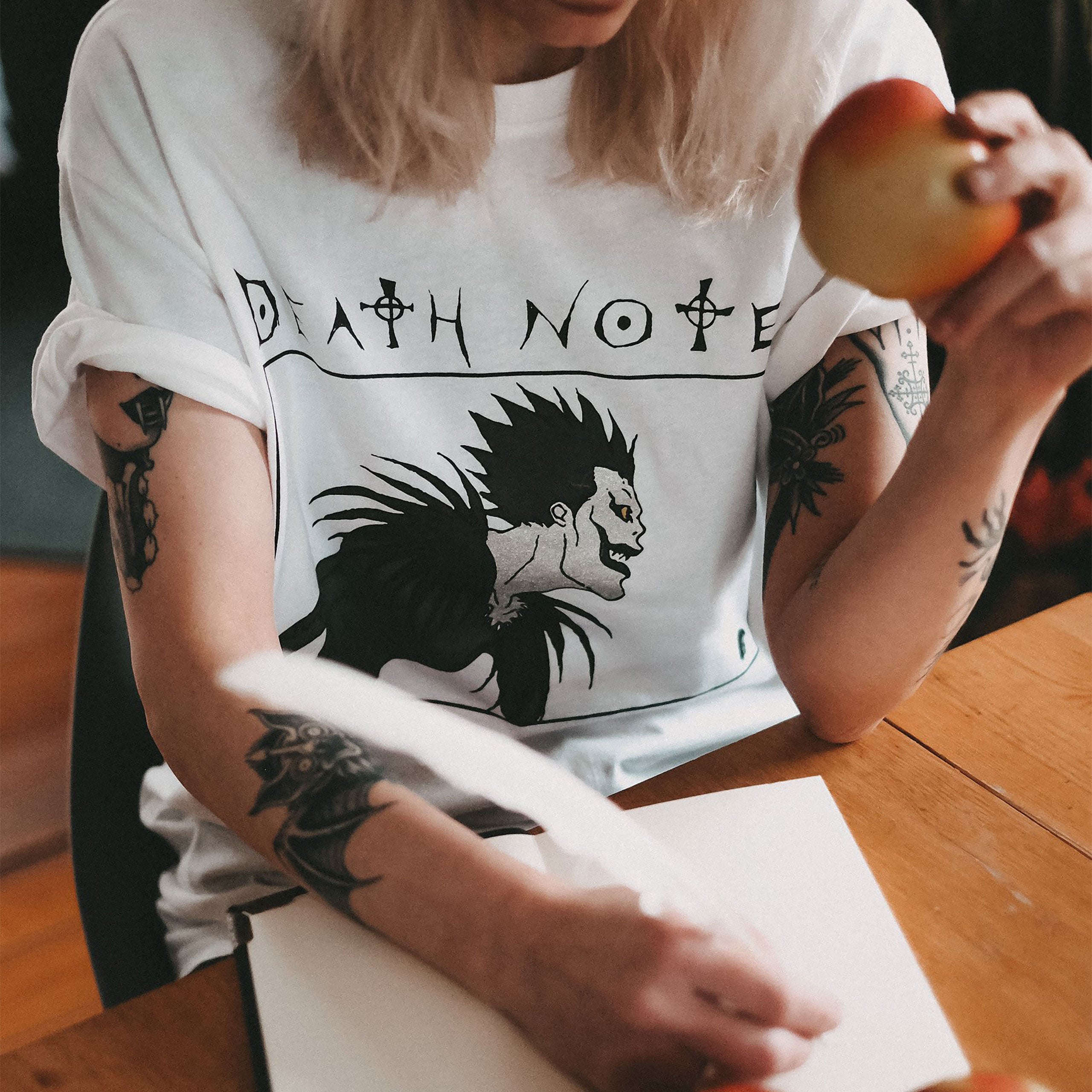 Image produit Death Note - Graphique de Ryuk T-Shirt blanc