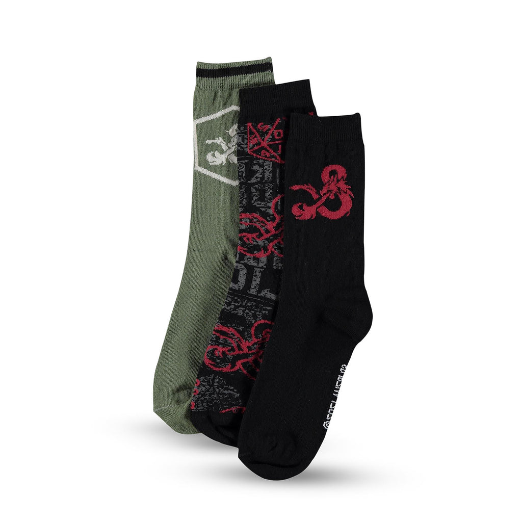 Image produit Dungeons & Dragons - Ensemble de 3 chaussettes Crew