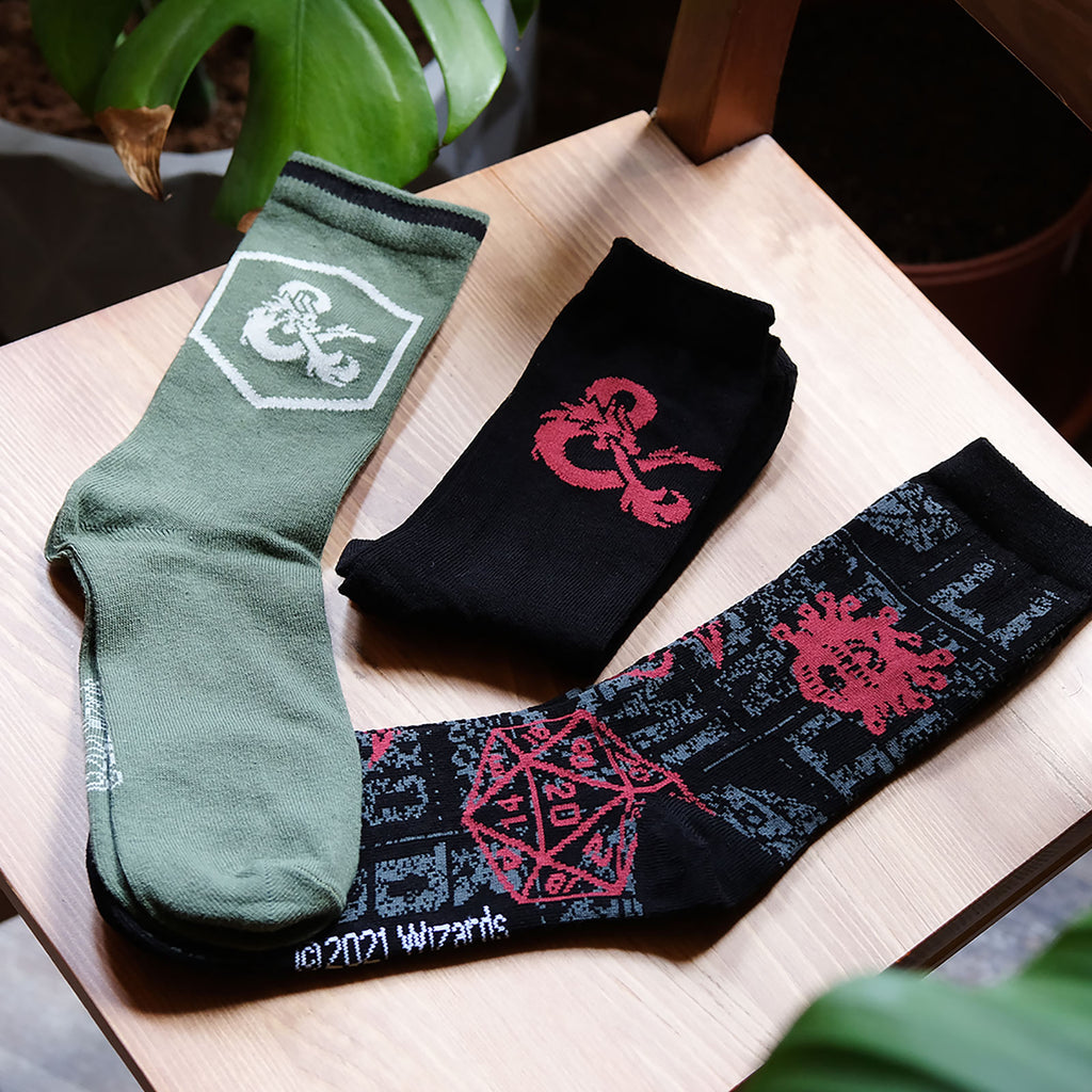 Image produit Dungeons & Dragons - Ensemble de 3 chaussettes Crew
