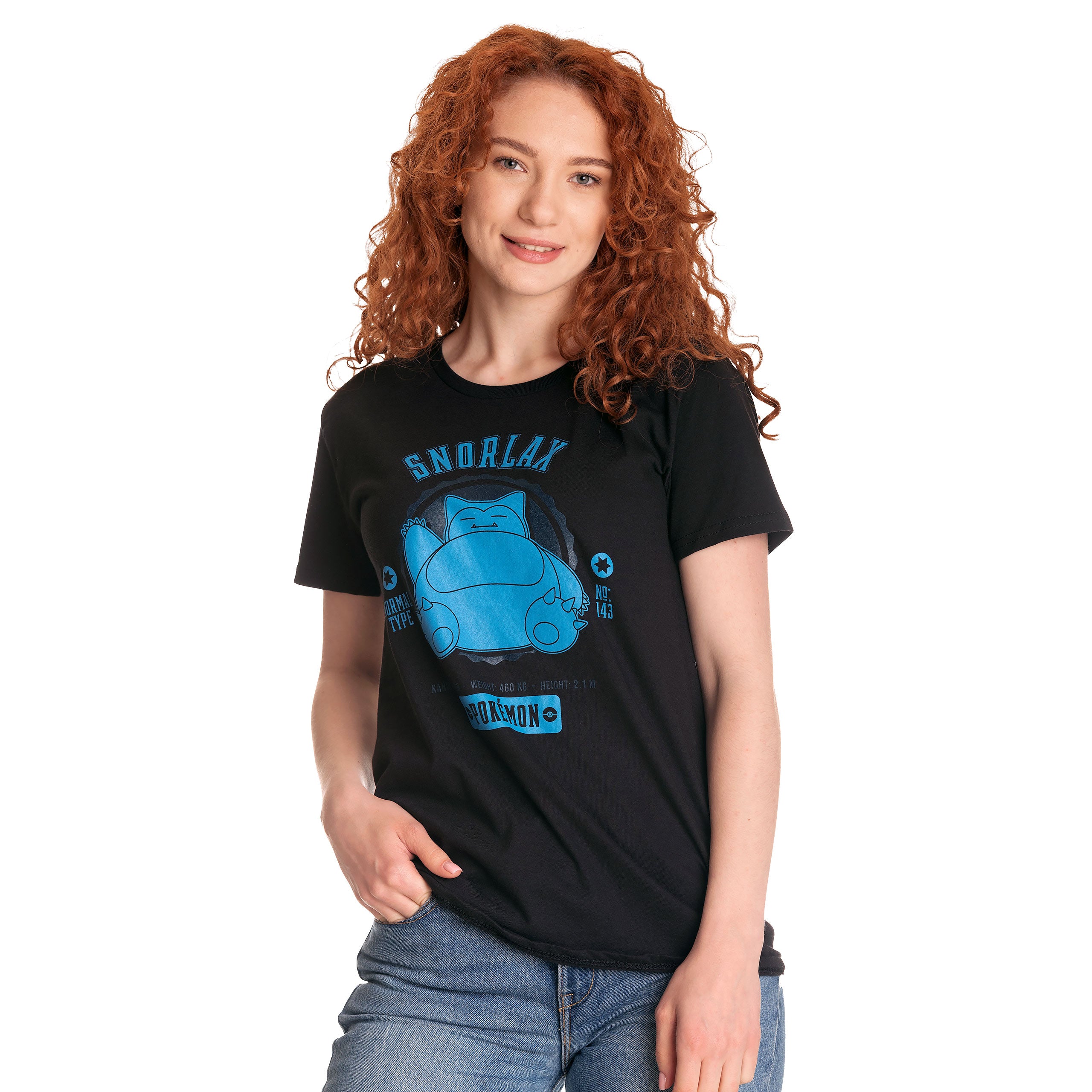 Image produit Pokemon - T-shirt collégial Snorlax noir