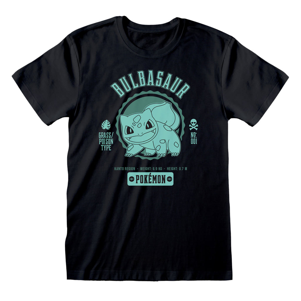 Image produit Pokemon - T-shirt de collège Bulbasaur noir
