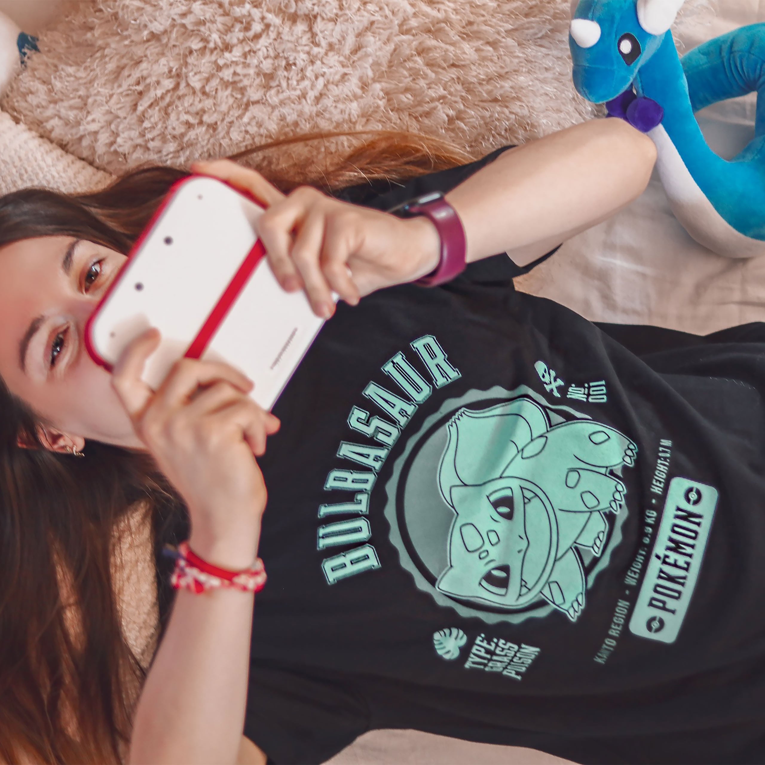 Image produit Pokemon - T-shirt de collège Bulbasaur noir