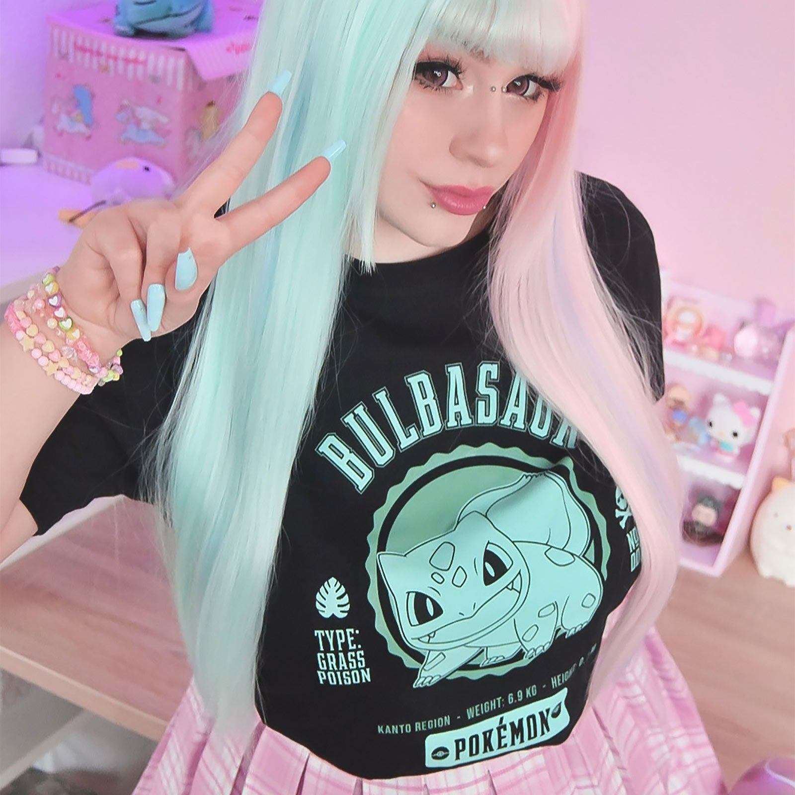 Image produit Pokemon - T-shirt de collège Bulbasaur noir