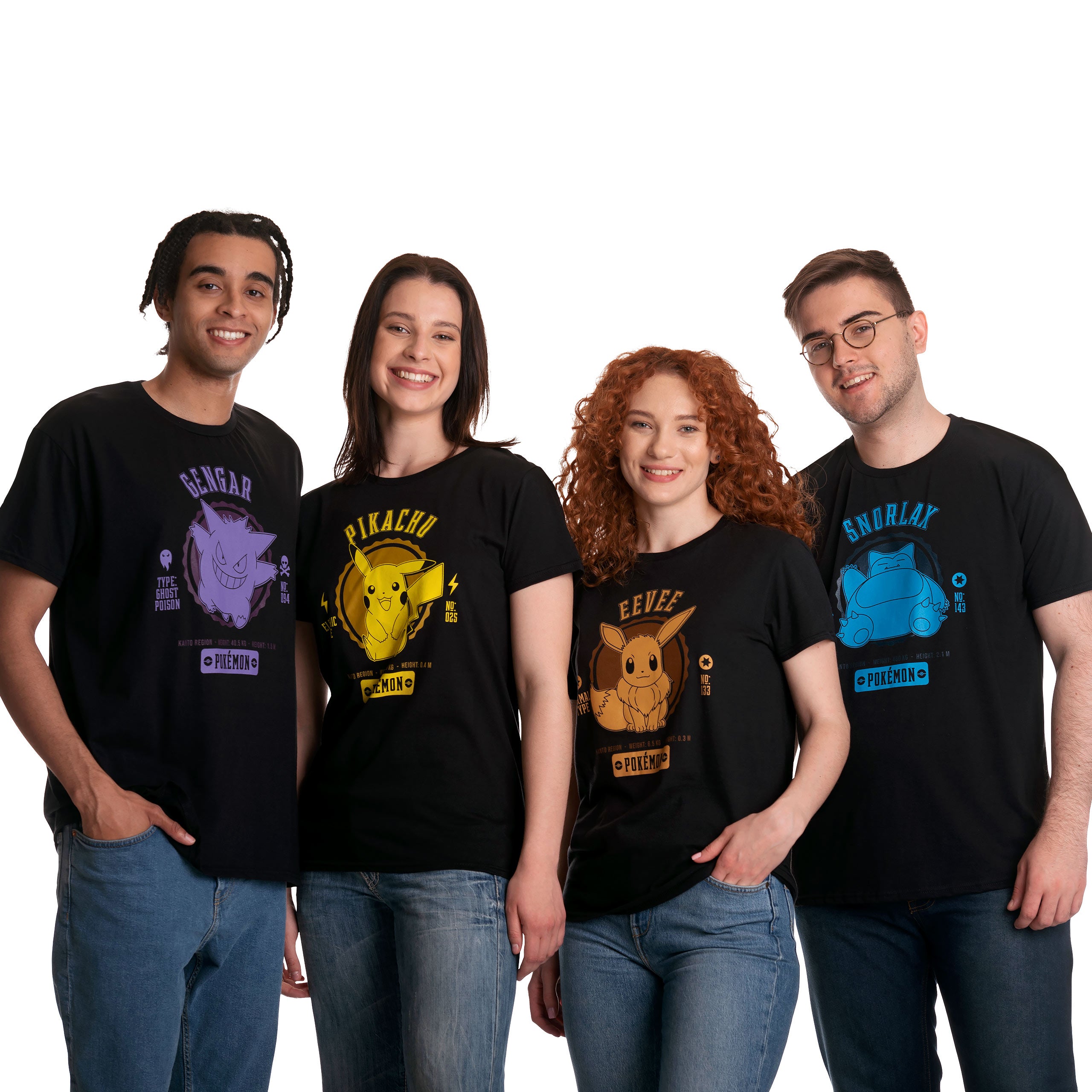 Image produit Pokemon - T-shirt universitaire Pikachu noir