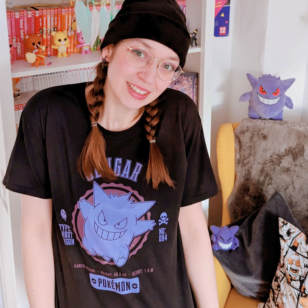 Image produit Pokemon - T-shirt de collège Gengar noir