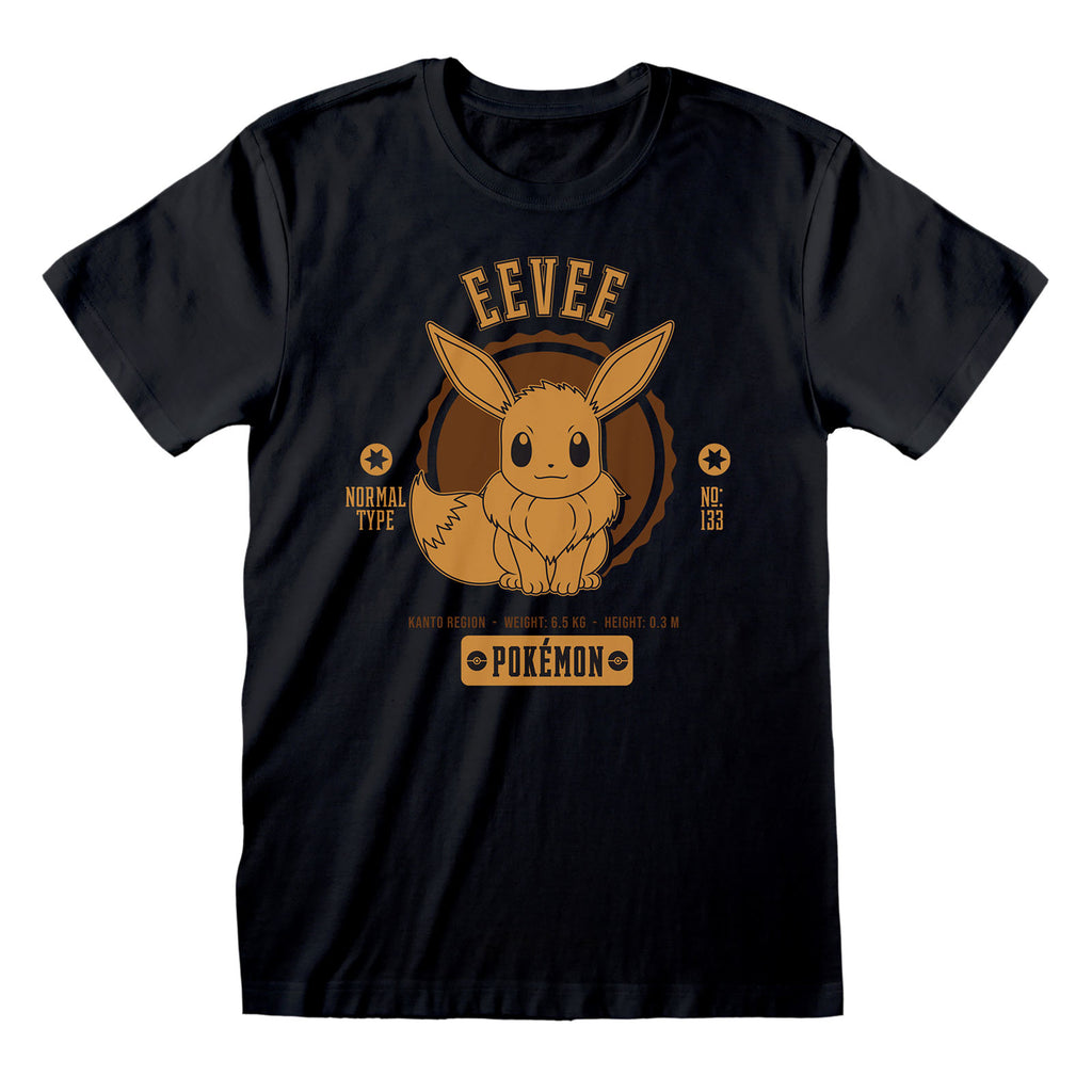 Image produit Pokemon - T-shirt de collège Eevee noir