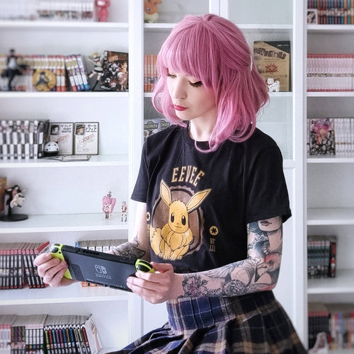 Image produit Pokemon - T-shirt de collège Eevee noir