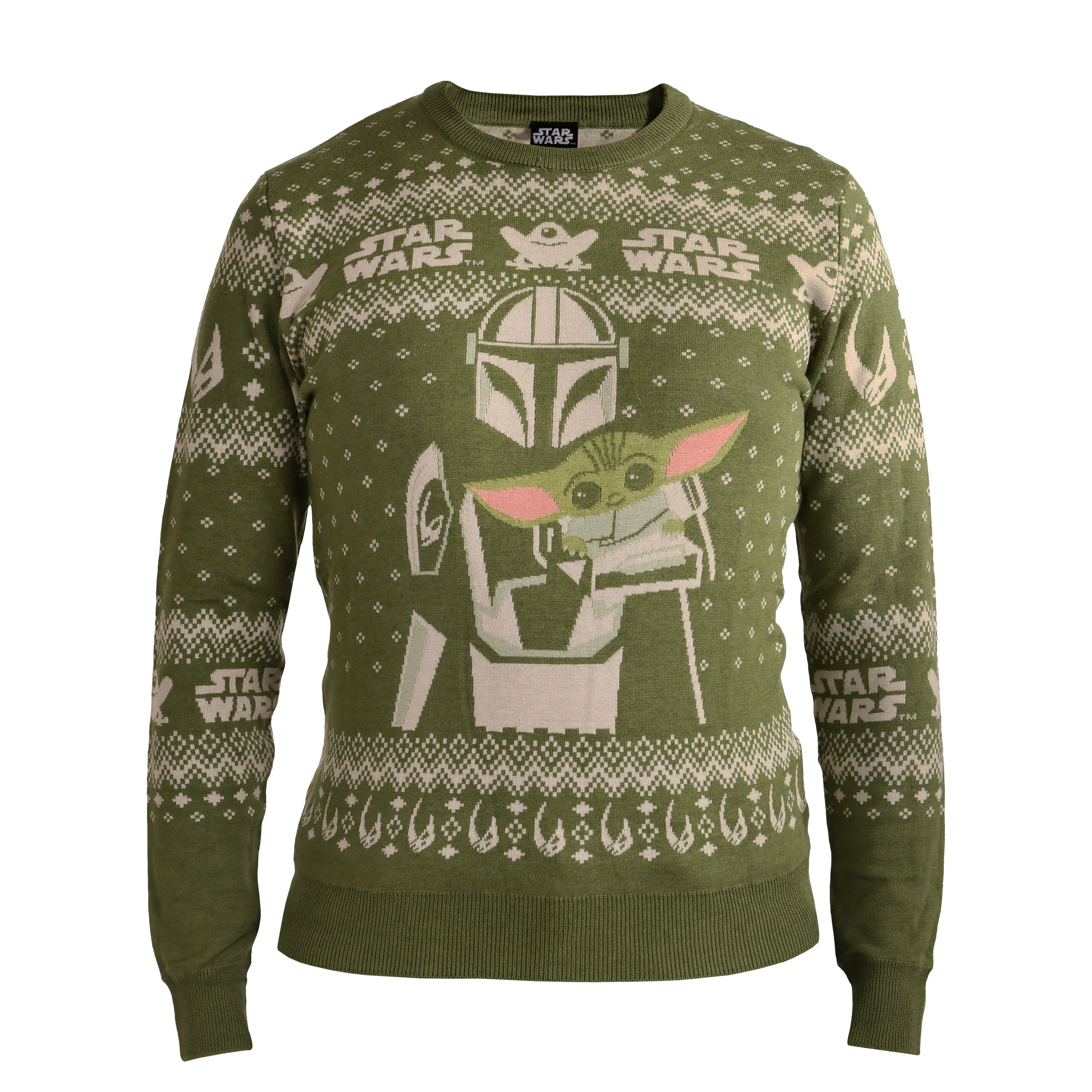 Image produit Pull en maille Mando et Grogu - Star Wars The Mandalorian