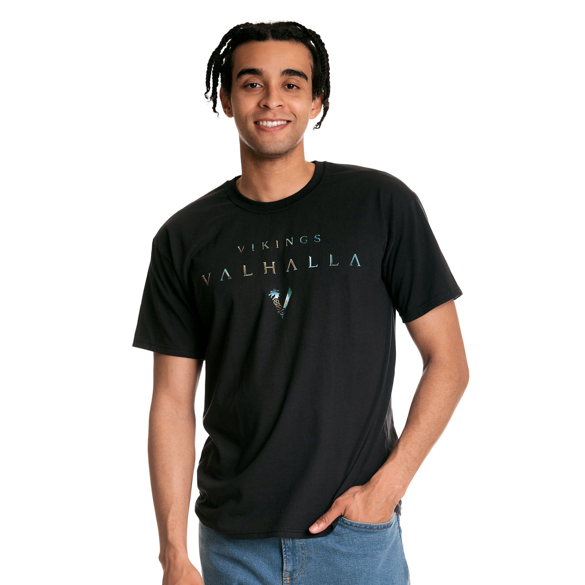 Image produit Vikings - T-Shirt Métallique Noir