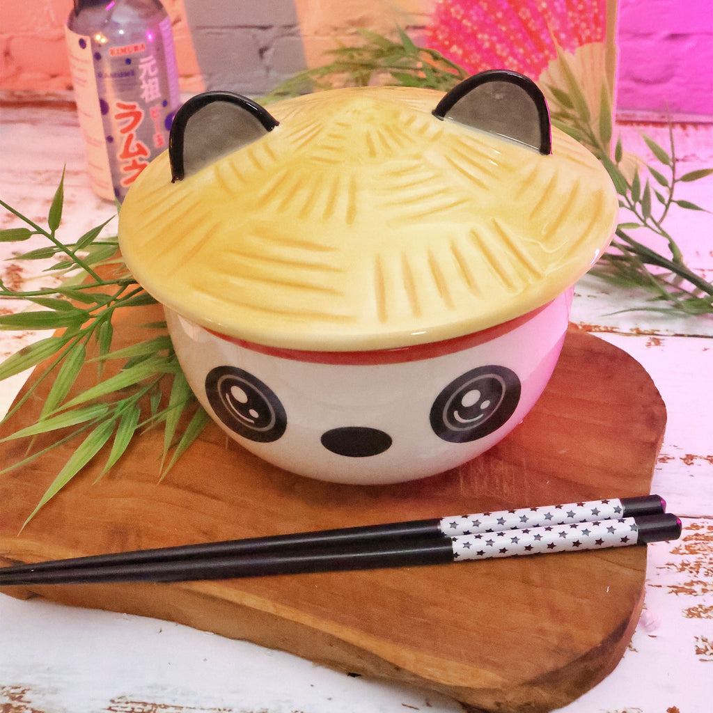 Image produit Bol Panda Kawaii avec couvercle pour fans d’anime