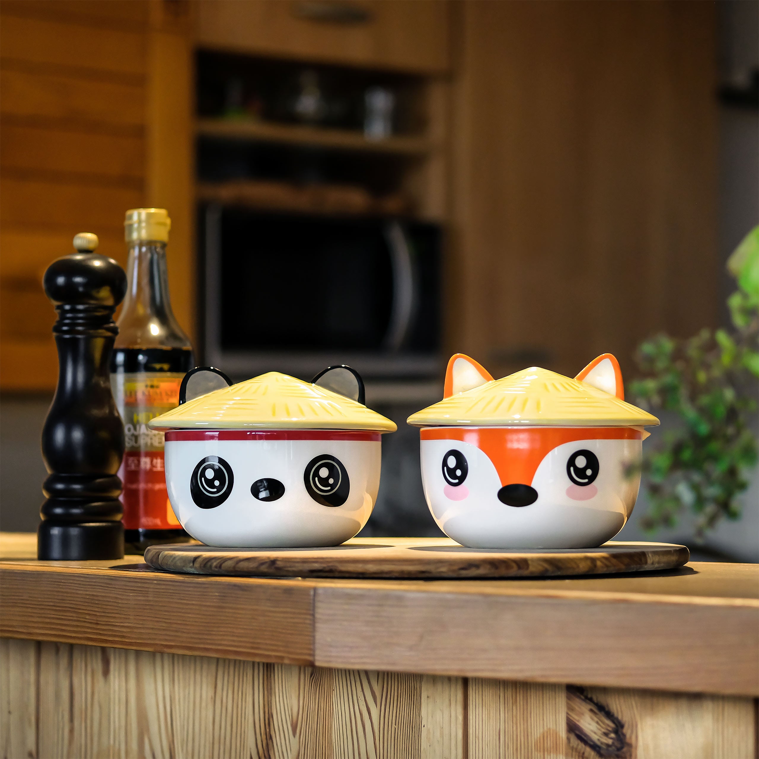 Image produit Bol Panda Kawaii avec couvercle pour fans d’anime