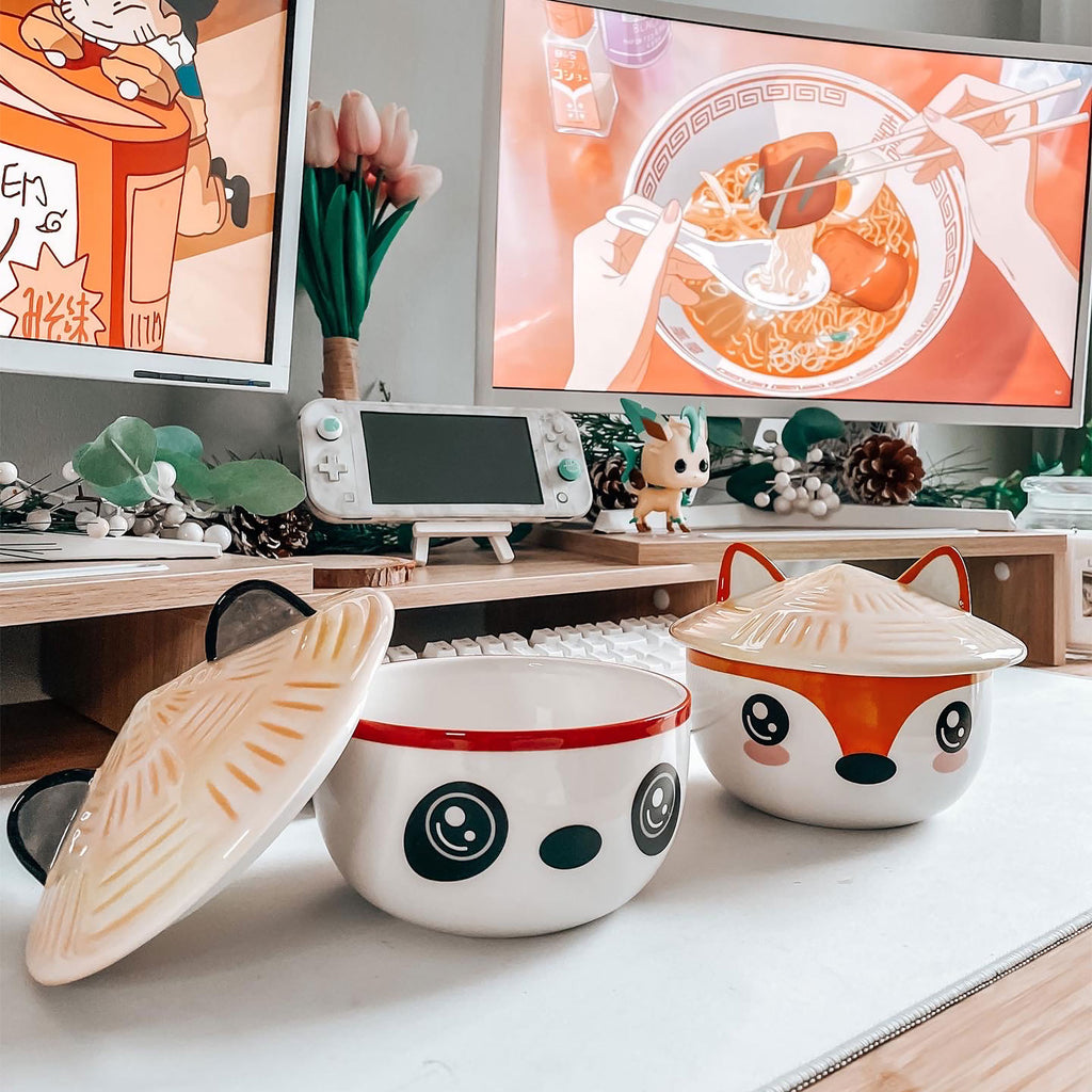 Image produit Bol Panda Kawaii avec couvercle pour fans d’anime