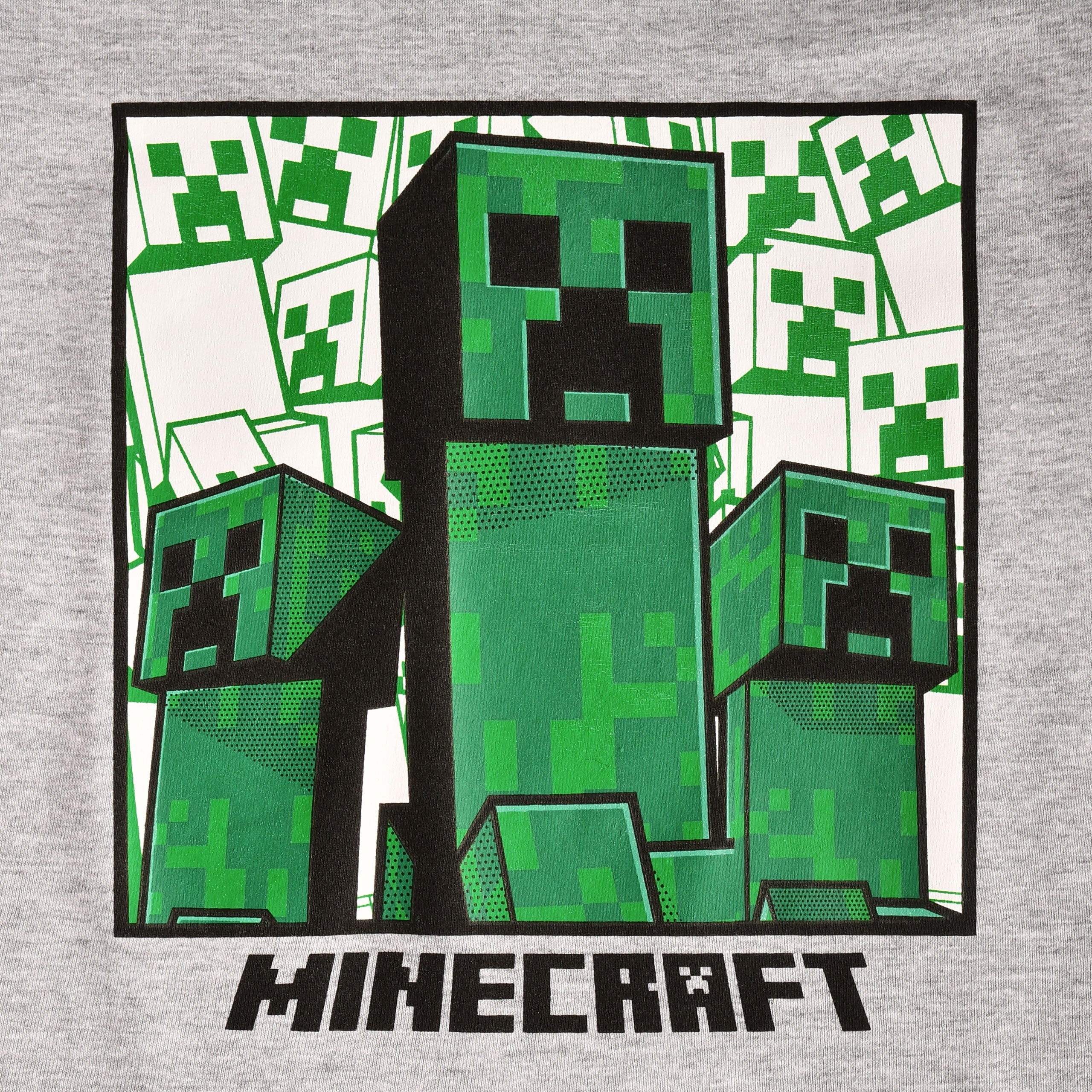 Image produit Minecraft - T-shirt Creeper pour enfants gris