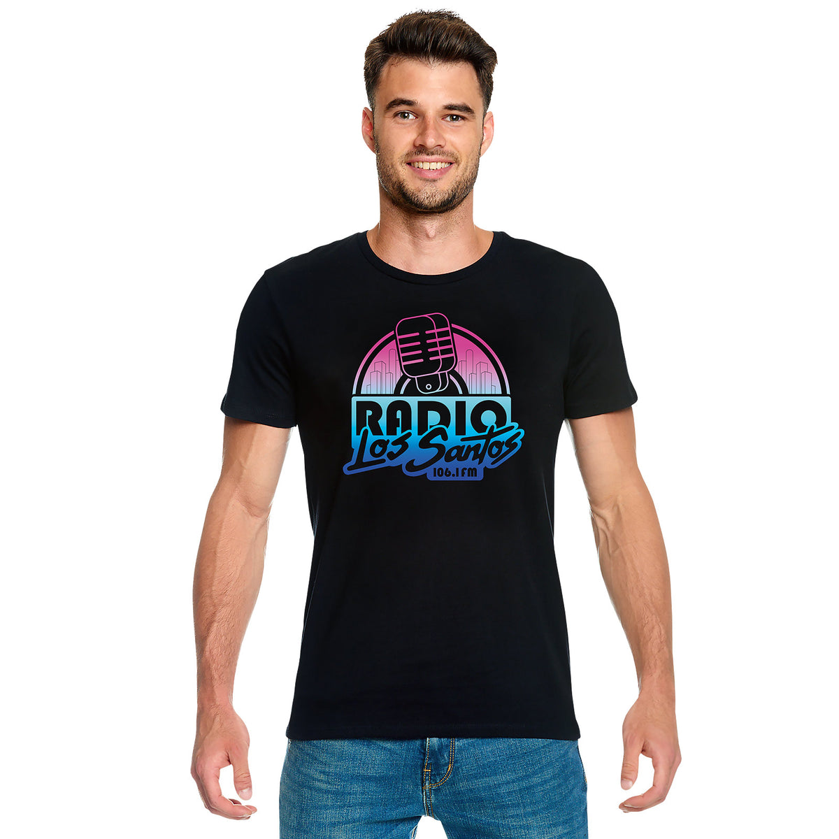 Image produit T-shirt Radio pour les fans de GTA noir