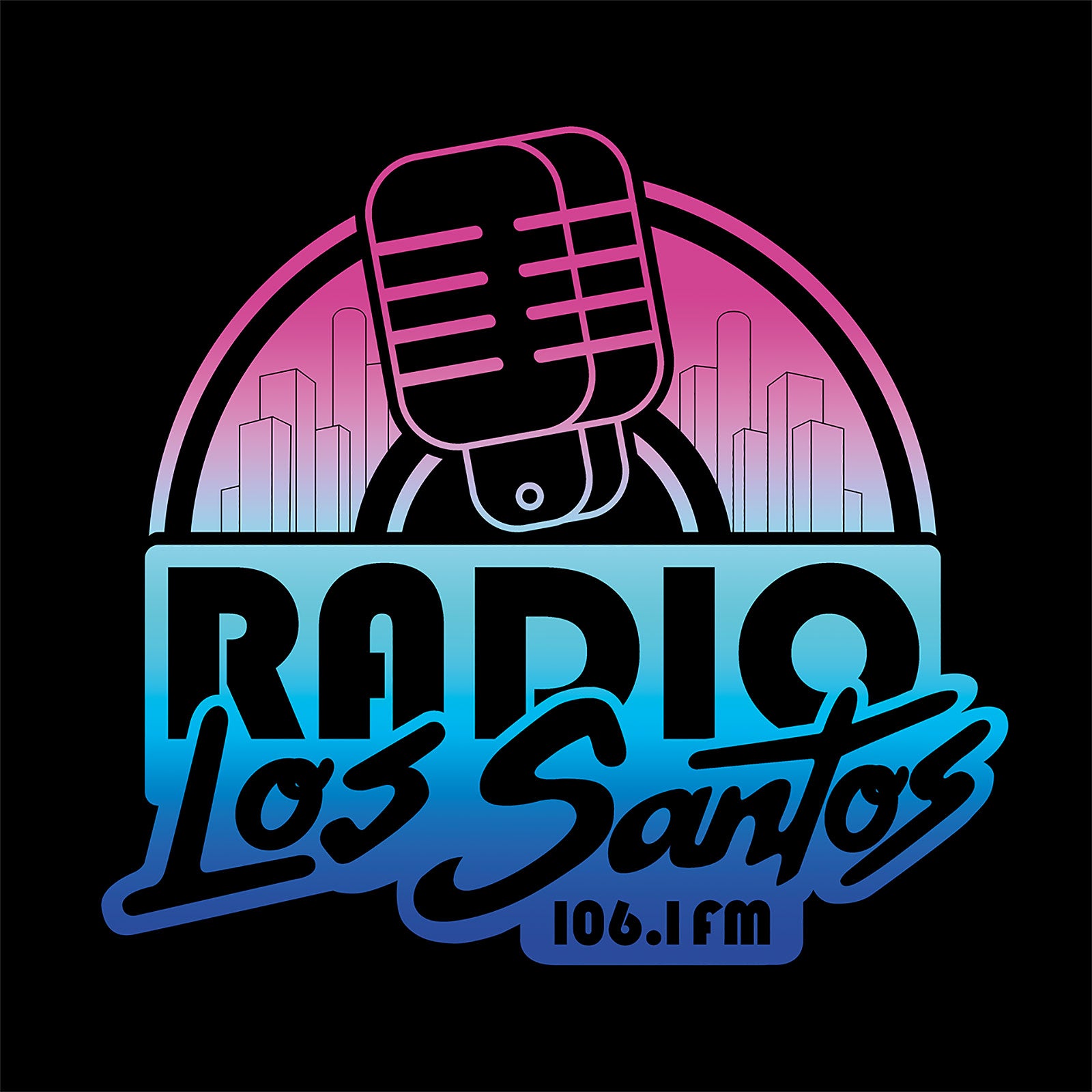 Image produit T-shirt Radio pour les fans de GTA noir