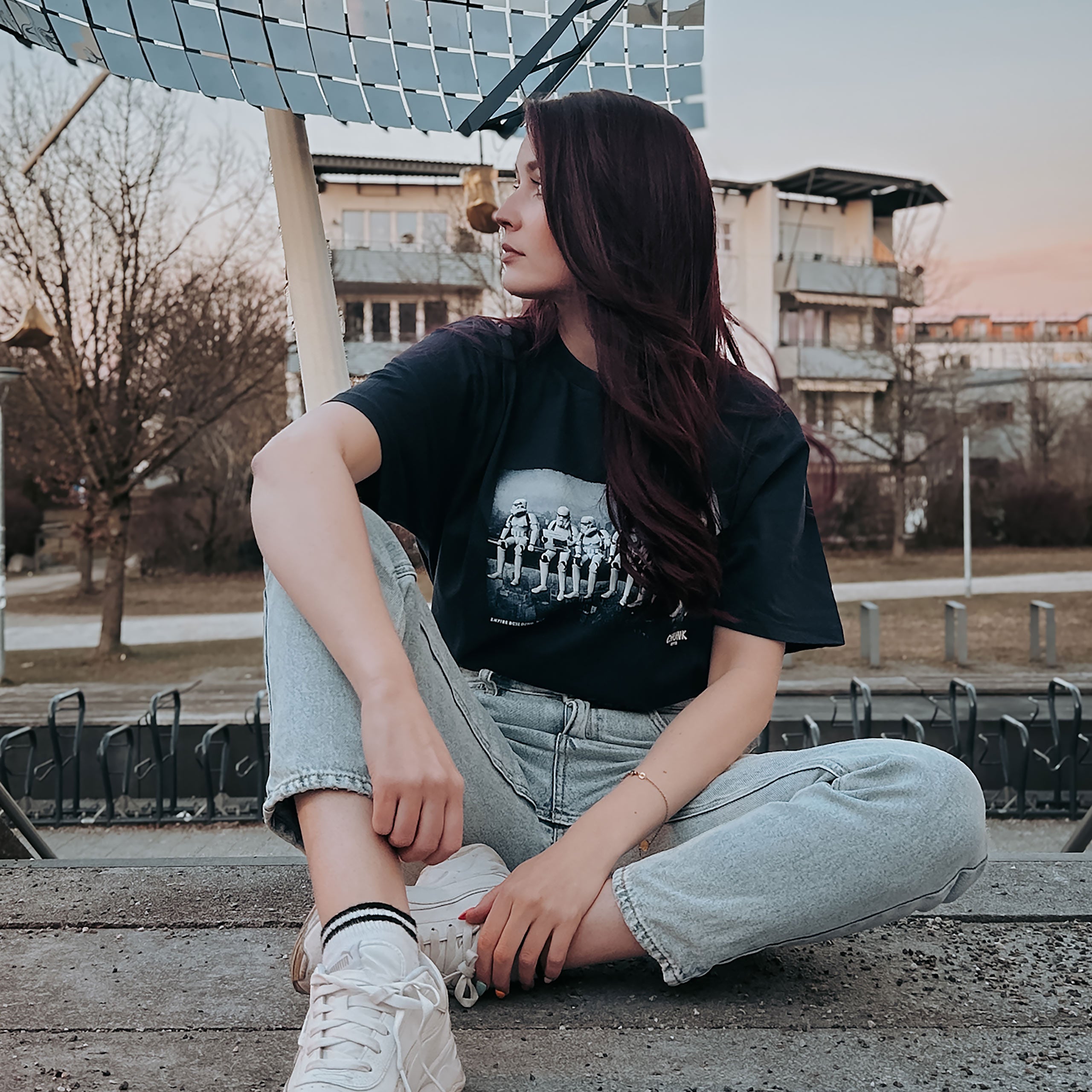 Image produit T-shirt Empire Building pour les fans de Star Wars bleu