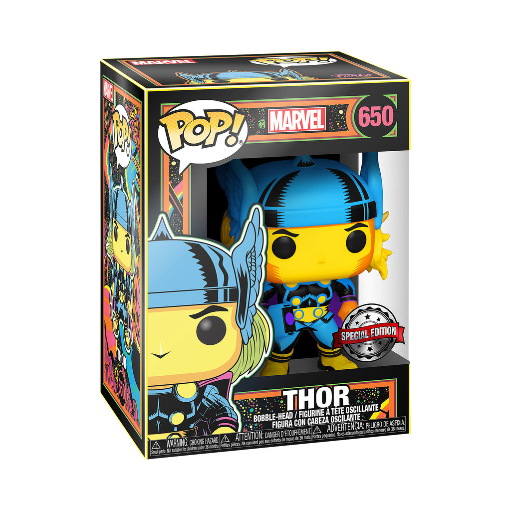 Image produit Thor - Figurine à tête branlante Funko Pop Black Light Glow
