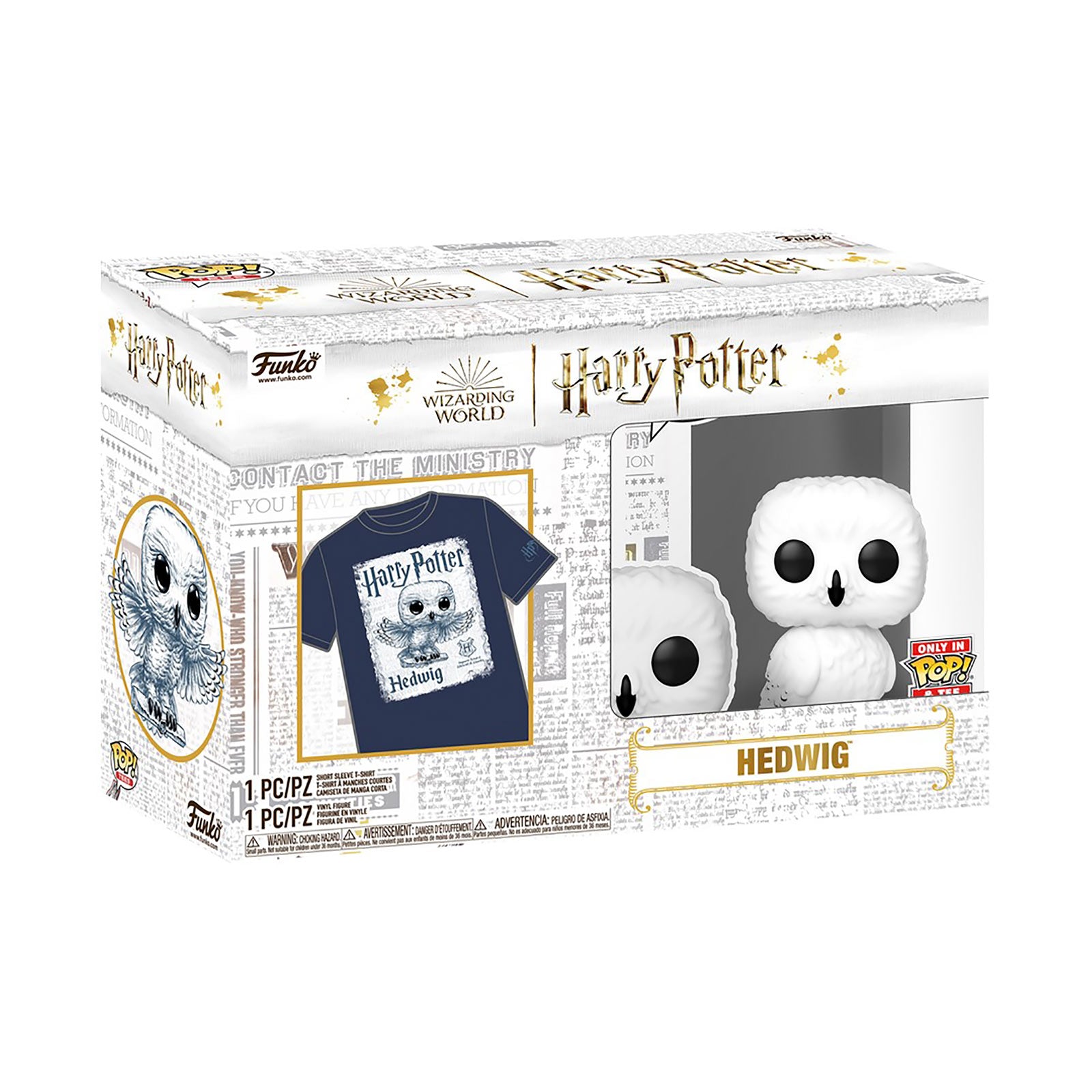 Image produit Harry Potter - T-shirt Hedwig avec figurine Funko Pop