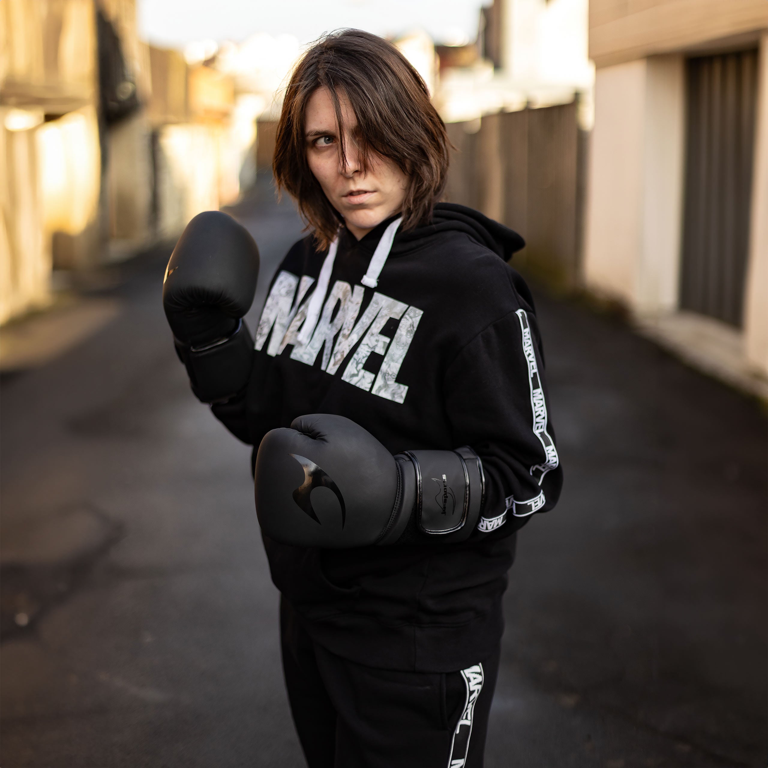 Image produit Marvel - Sweat à capuche avec logo de bande dessinée noir