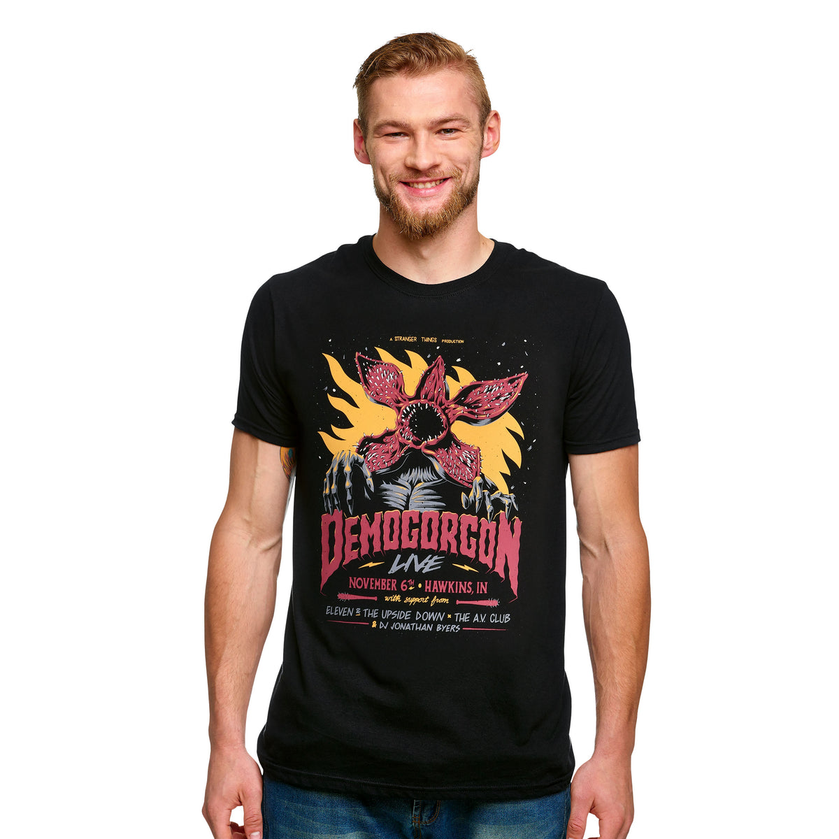 Image produit Stranger Things - T-Shirt Poster Live Demogorgon Noir