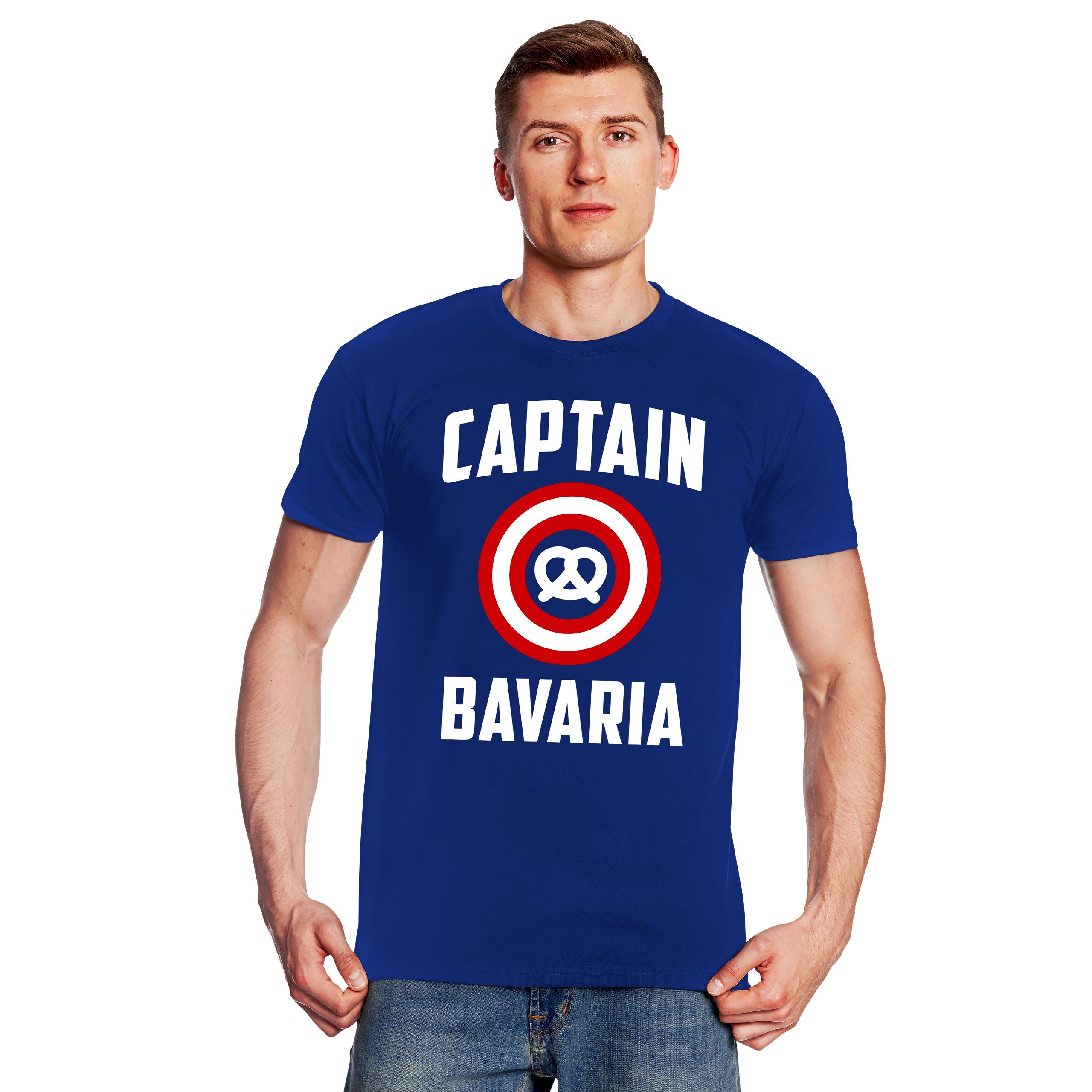 Image produit T-shirt Captain Bavaria pour les fans de Captain America bleu