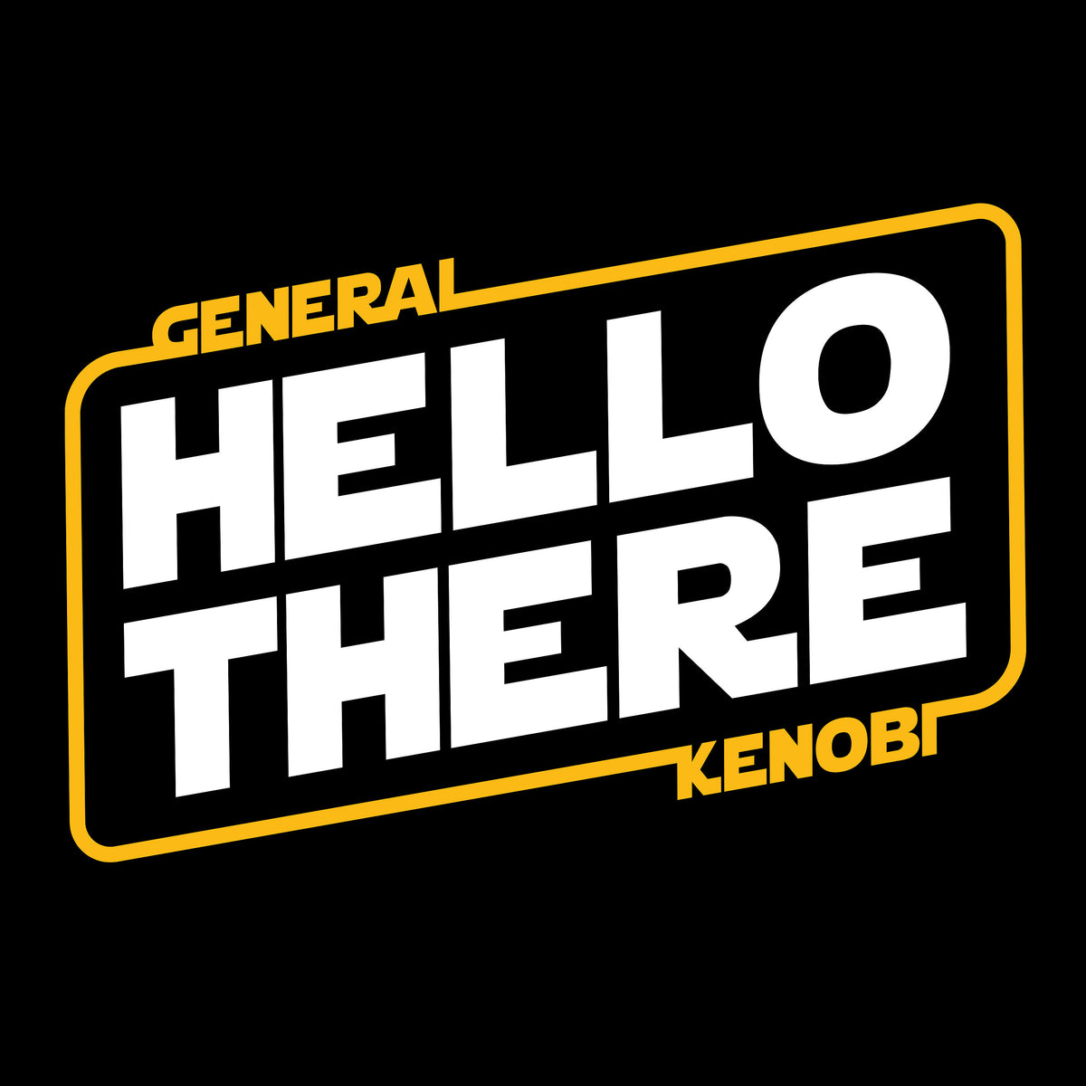 Image produit T-Shirt General Kenobi Hello There pour les fans de Star Wars noir