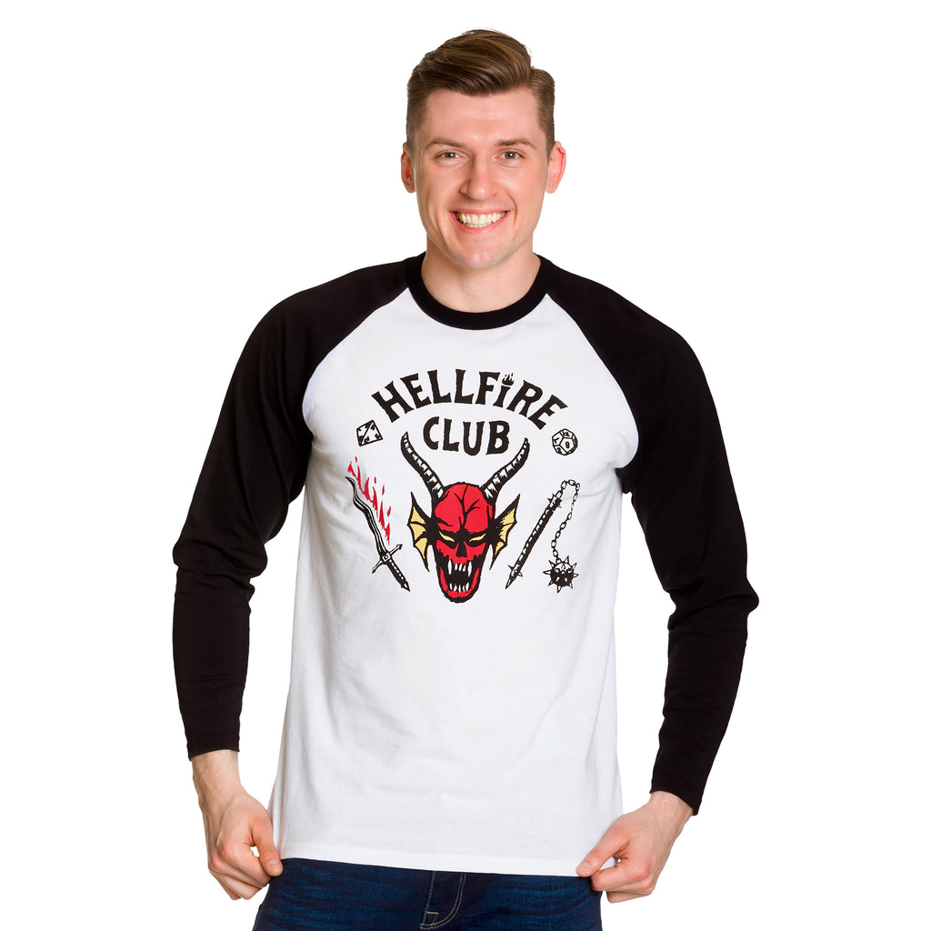 Image produit Stranger Things - T-shirt manches longues blason Hellfire Club