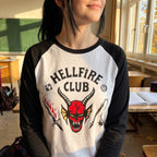 Image produit Stranger Things - T-shirt manches longues blason Hellfire Club