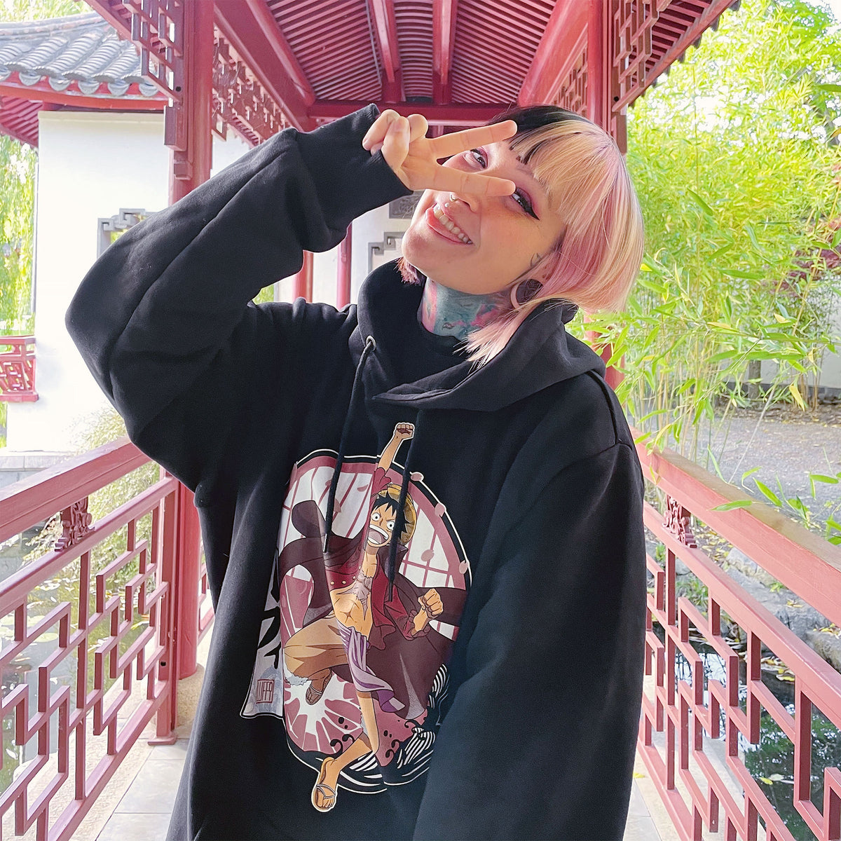 Image produit One Piece - Ruffy Hoodie noir