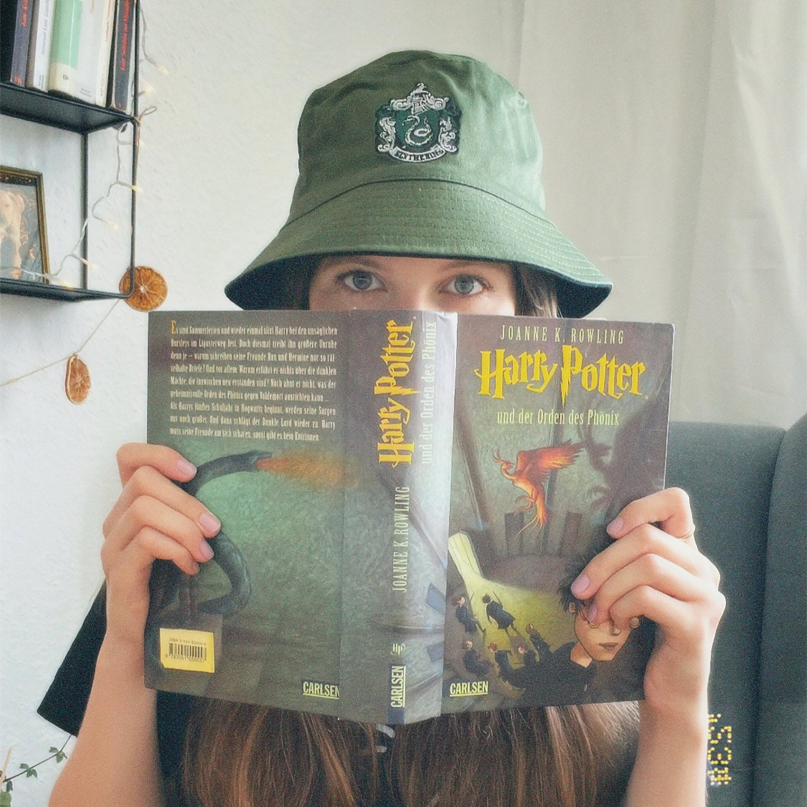 Image produit Chapeau Blason Serpentard avec motif réversible - Harry Potter
