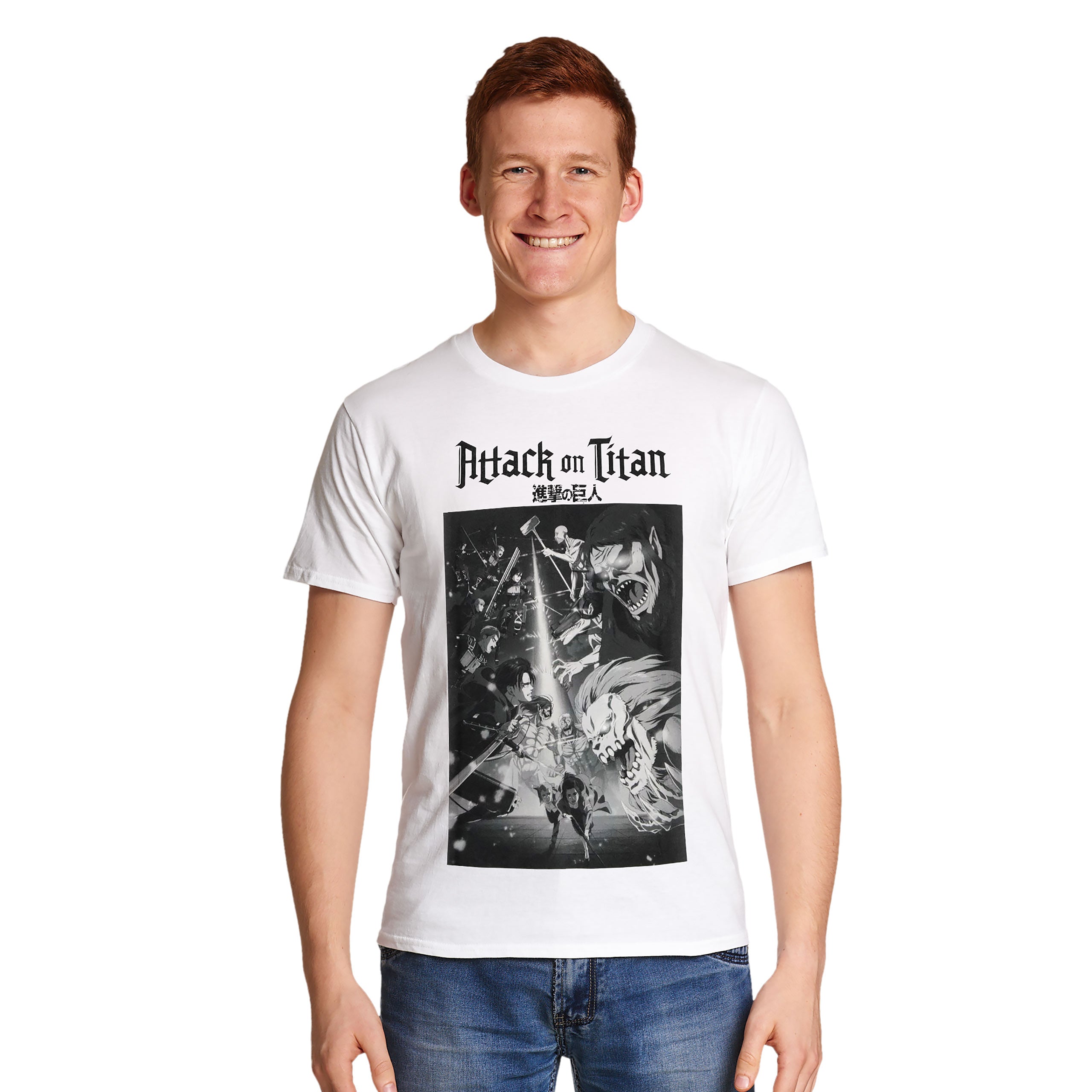 Image produit Attack on Titan - T-shirt poster saison 4 blanc