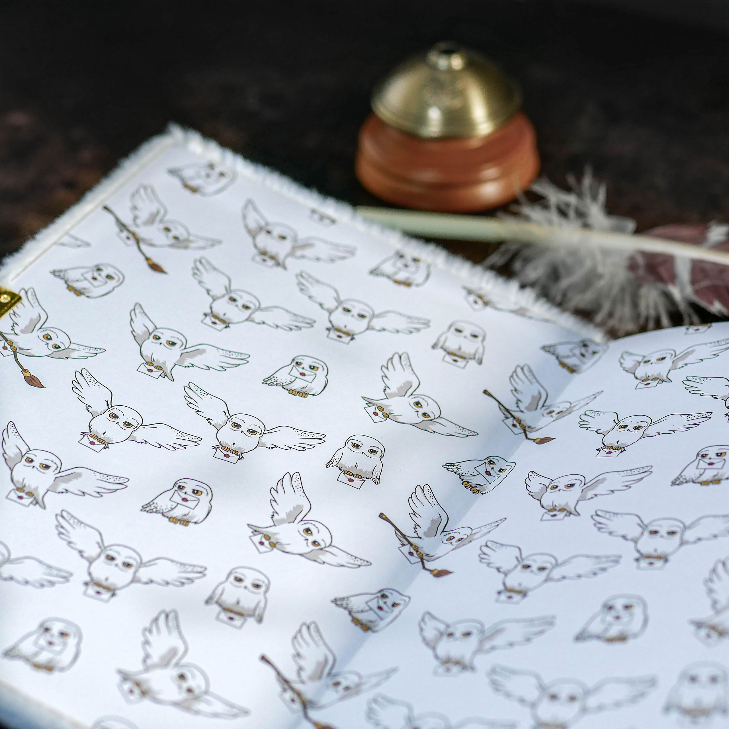 Image produit Harry Potter - Carnet peluche Hedwige A5 avec cadenas