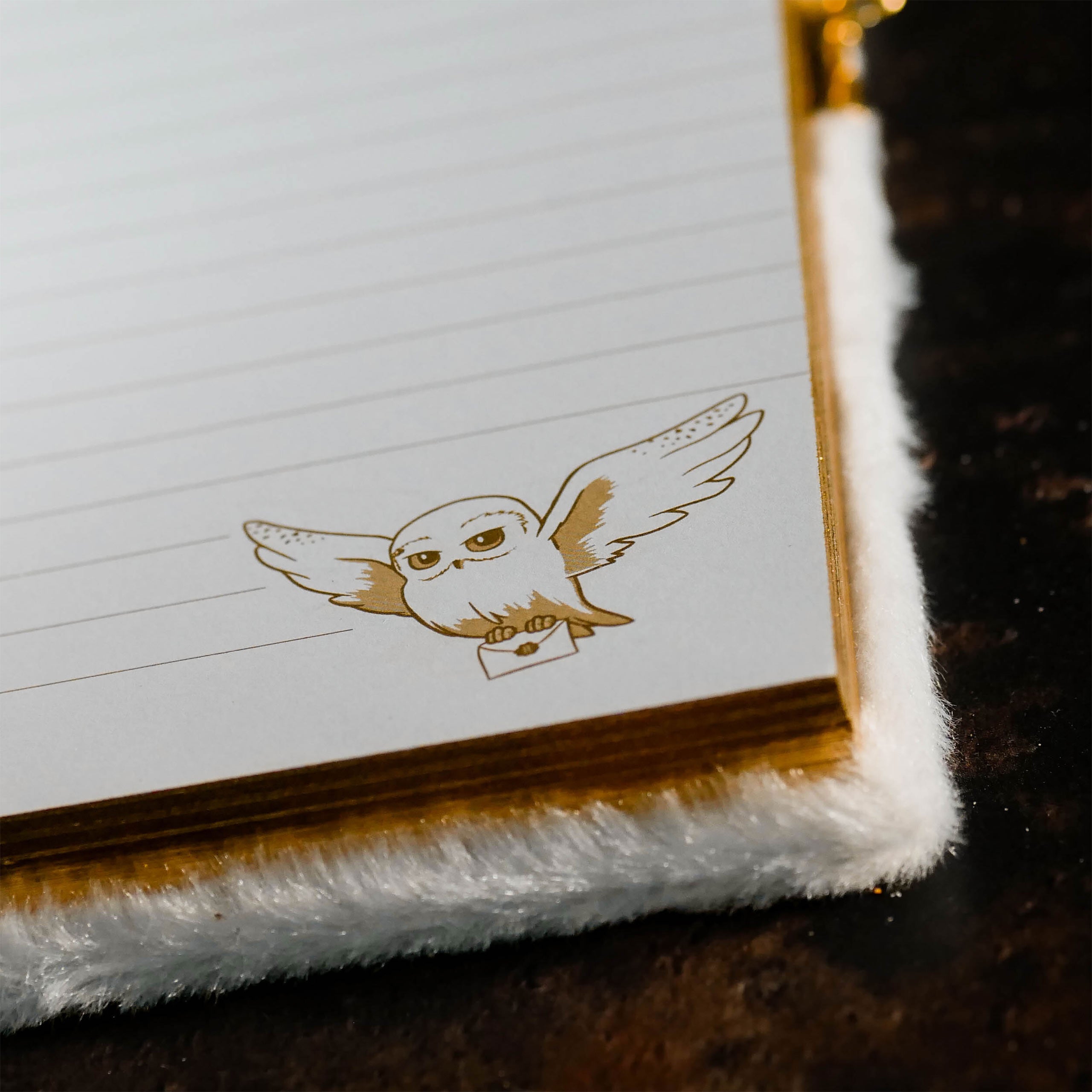 Image produit Harry Potter - Carnet peluche Hedwige A5 avec cadenas