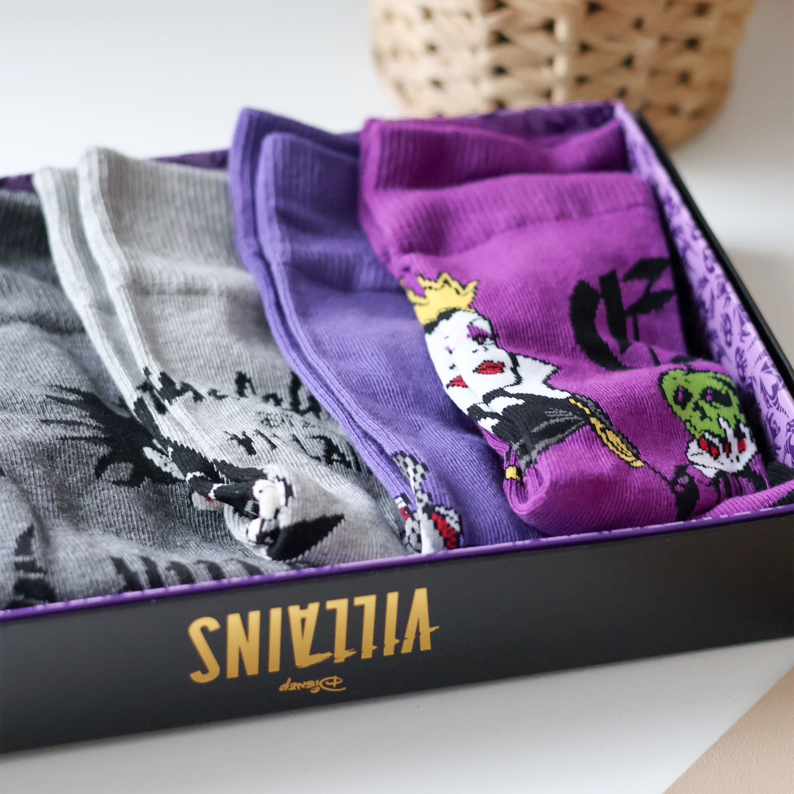 Image produit Ensemble de 5 paires de chaussettes Disney Villains