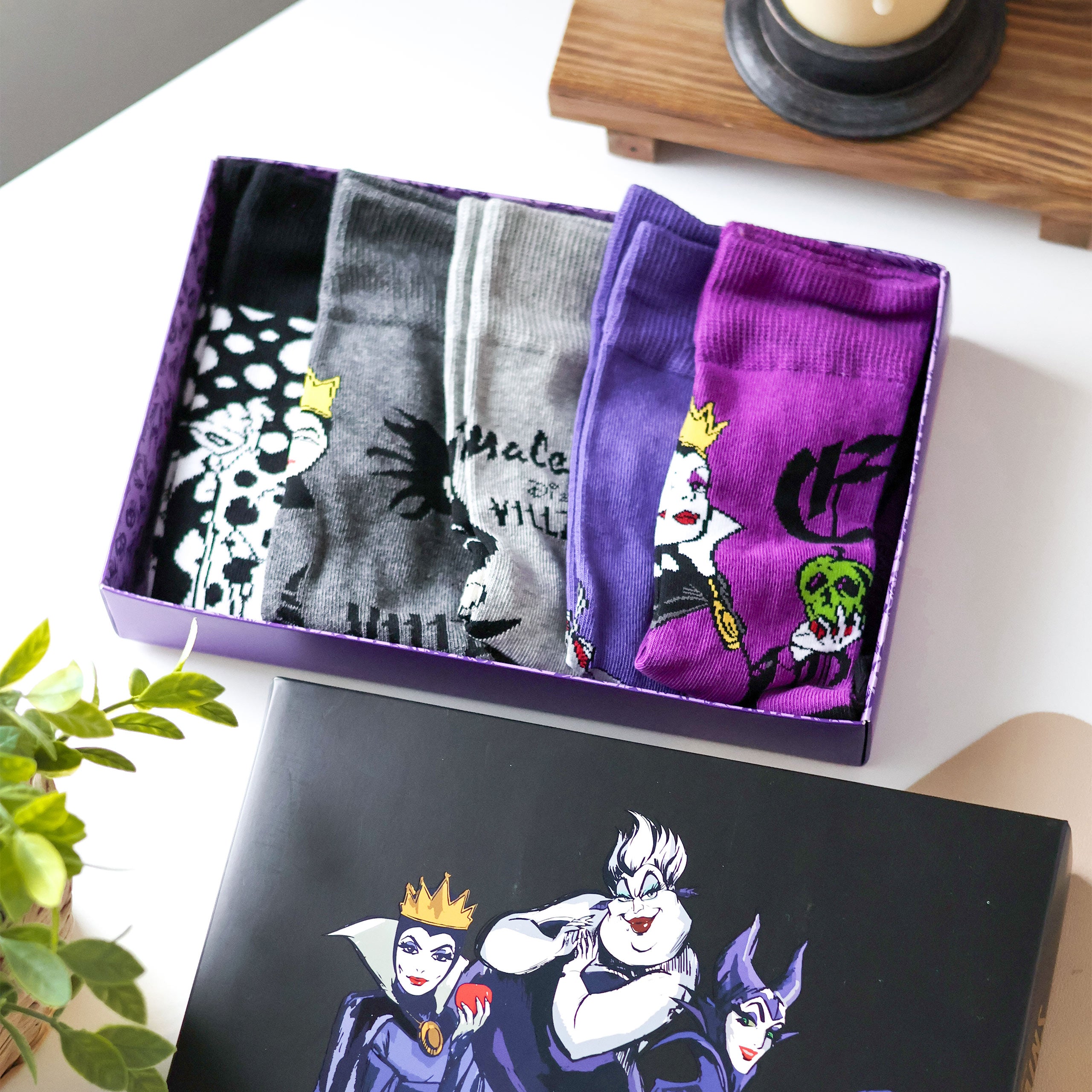 Image produit Ensemble de 5 paires de chaussettes Disney Villains
