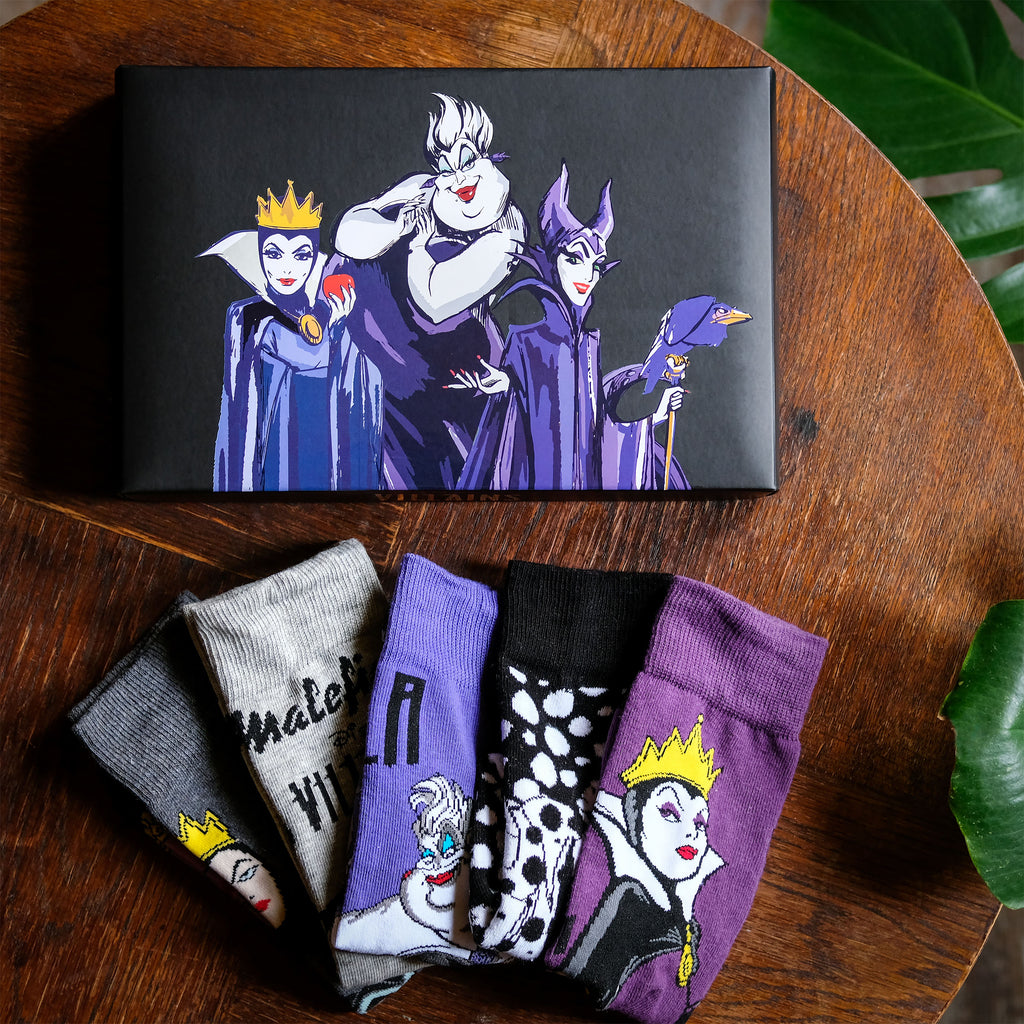 Image produit Ensemble de 5 paires de chaussettes Disney Villains