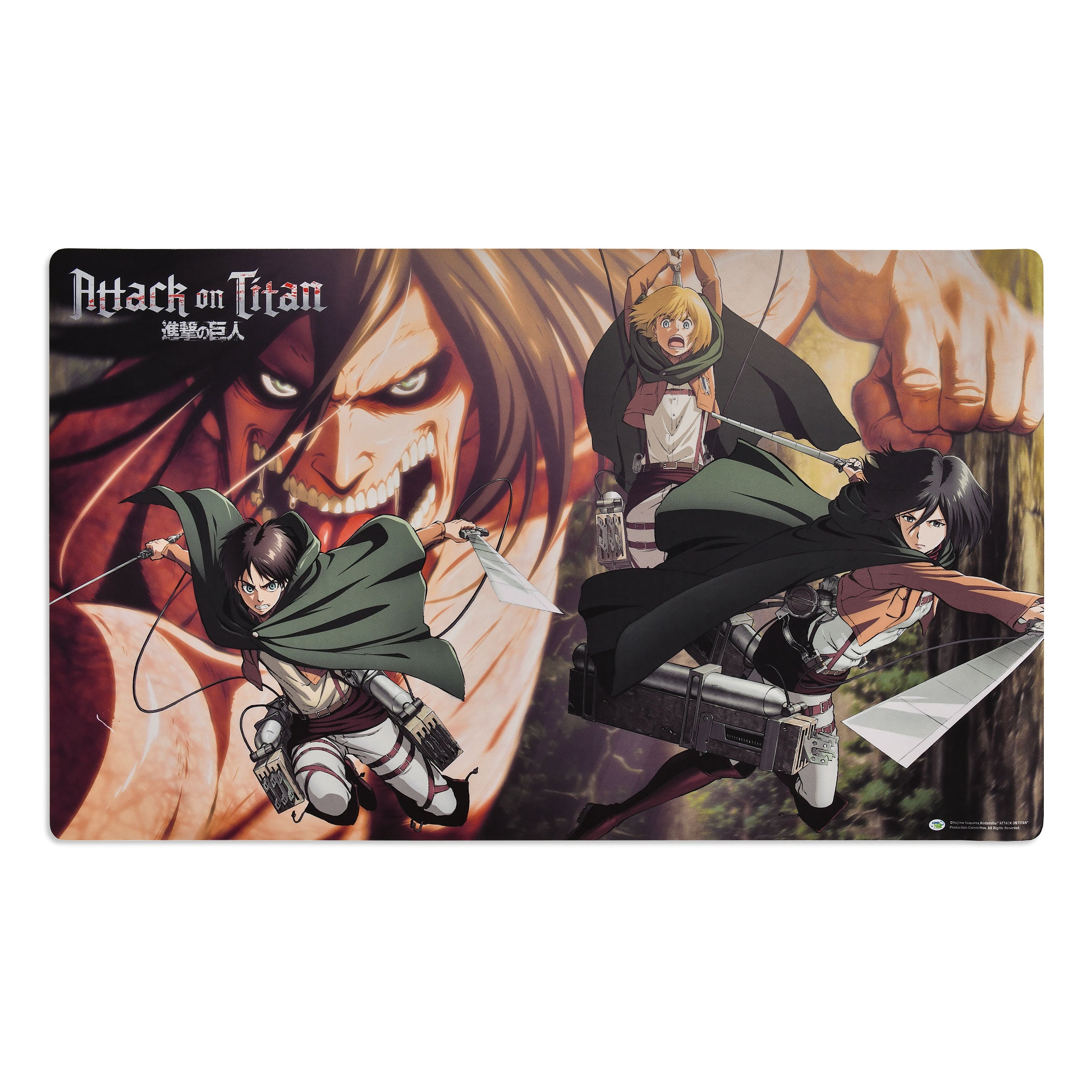 Image produit Attack on Titan - Tapis de souris Eren, Mikasa & Armin