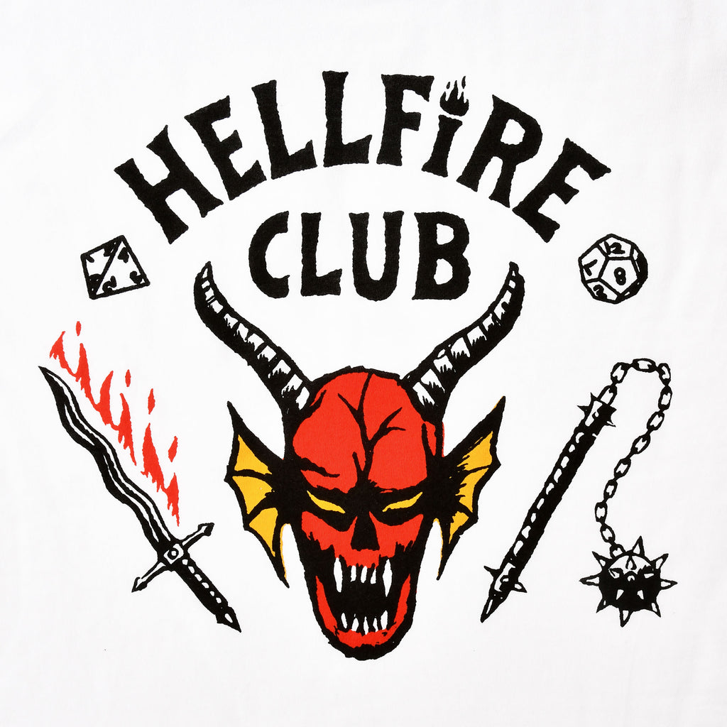 Image produit Stranger Things - T-shirt blanc avec logo du Hellfire Club