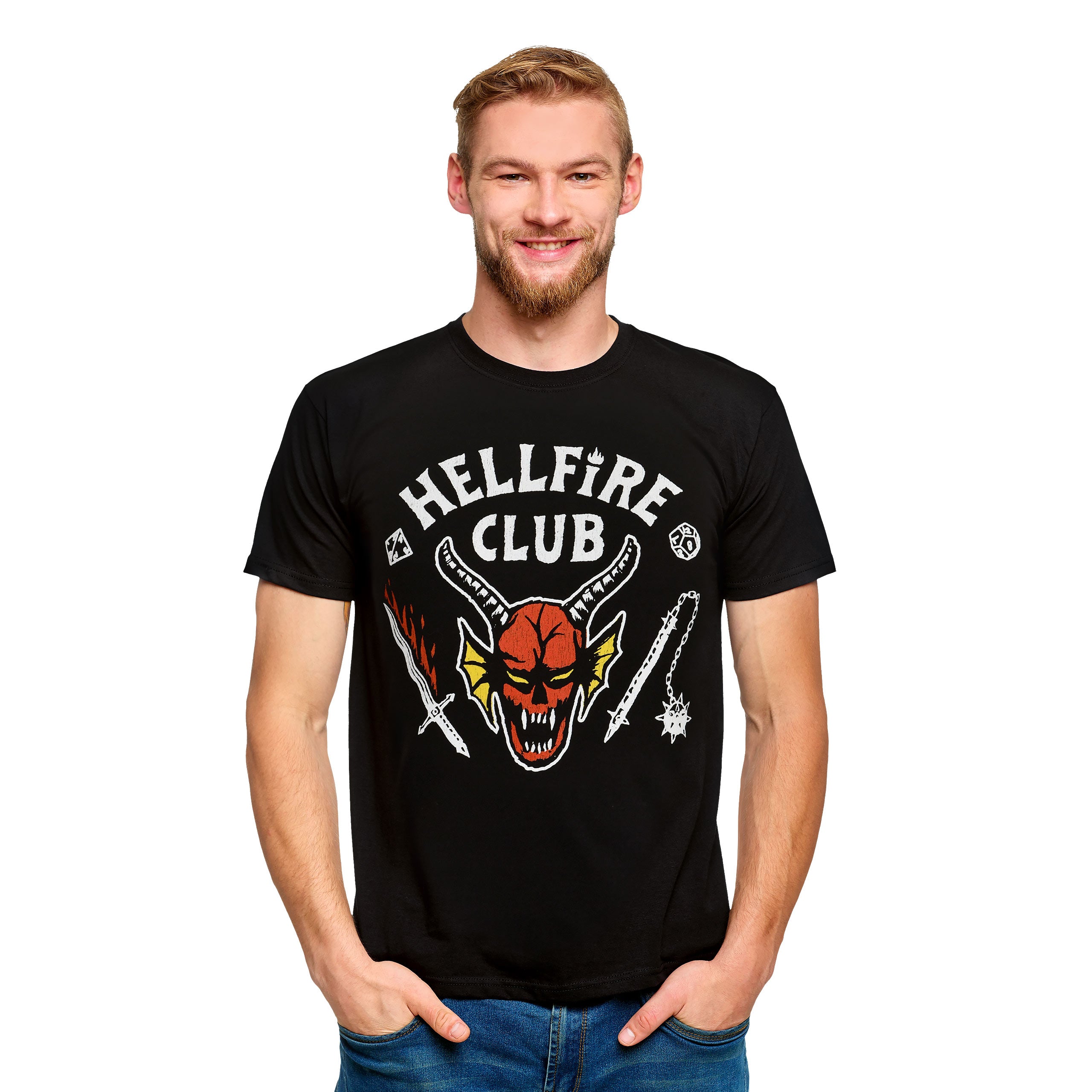 Image produit Stranger Things - T-shirt noir avec logo du Hellfire Club