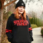 Image produit Stranger Things - Sweat à capuche noir avec logo
