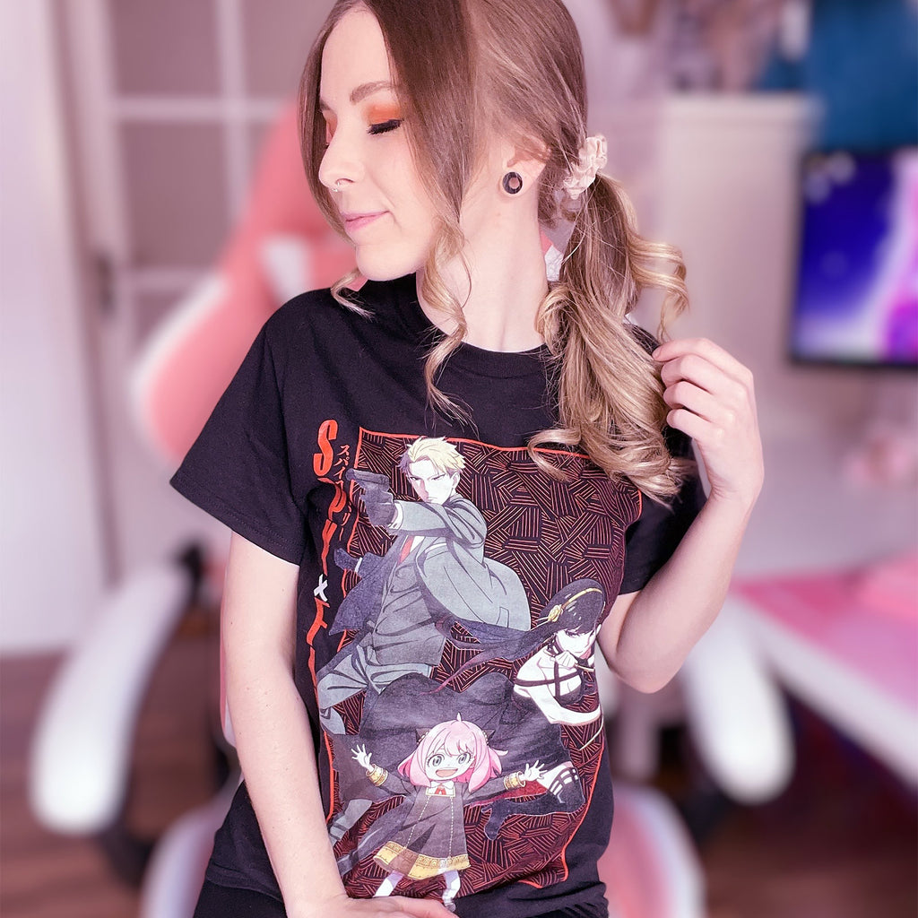 Image produit Spy x Family - T-shirt Poster de groupe noir