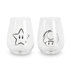 Image produit Super Mario - Étoile & Super Champignon Verres Ensemble de 2