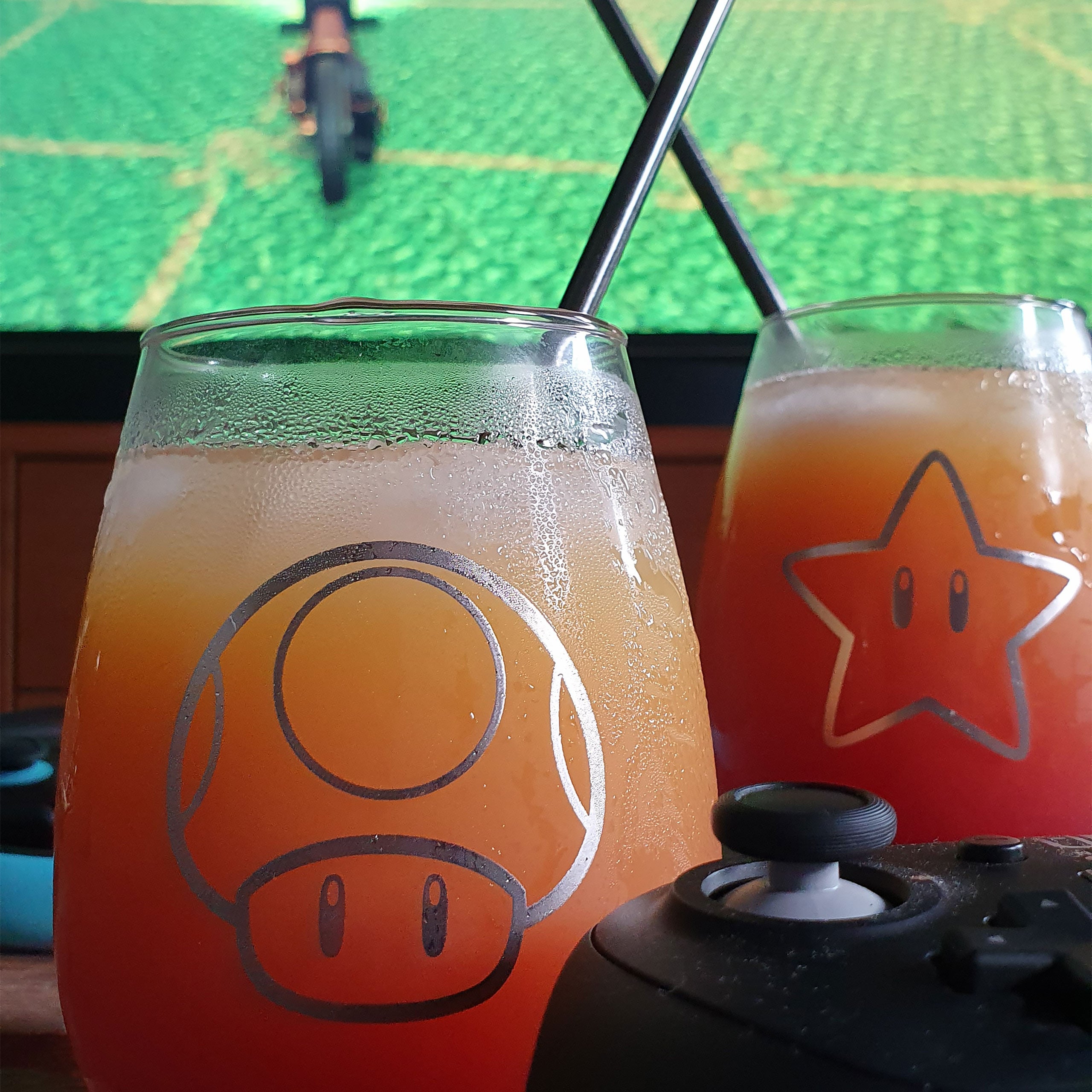 Image produit Super Mario - Étoile & Super Champignon Verres Ensemble de 2