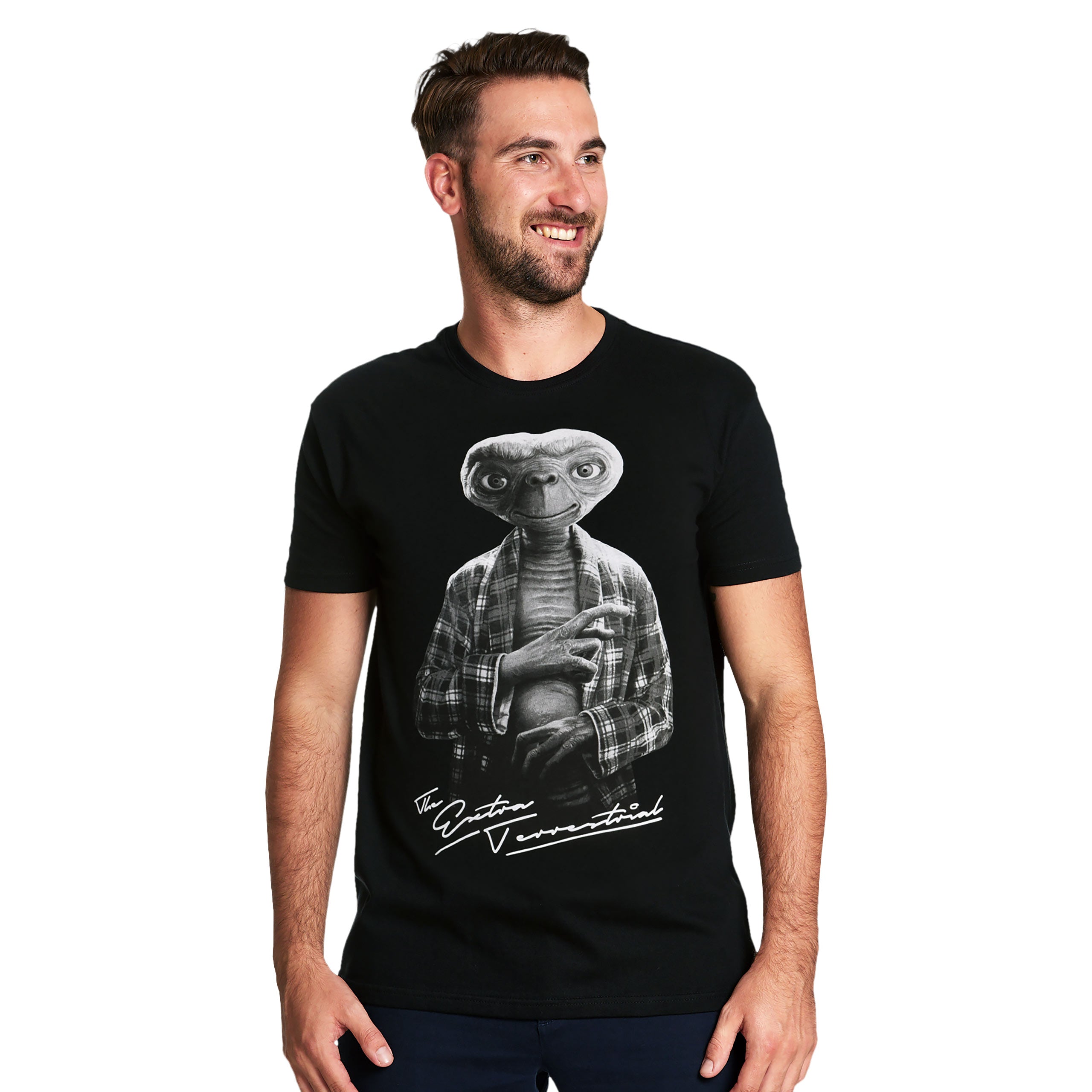 Image produit E.T. - T-shirt de personnage monochrome noir