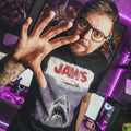 Image produit Le Requin Blanc - T-shirt Poster Jaws Noir