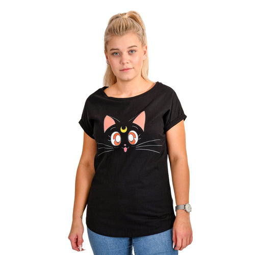 Image produit Sailor Moon - Luna T-Shirt Femme Noir
