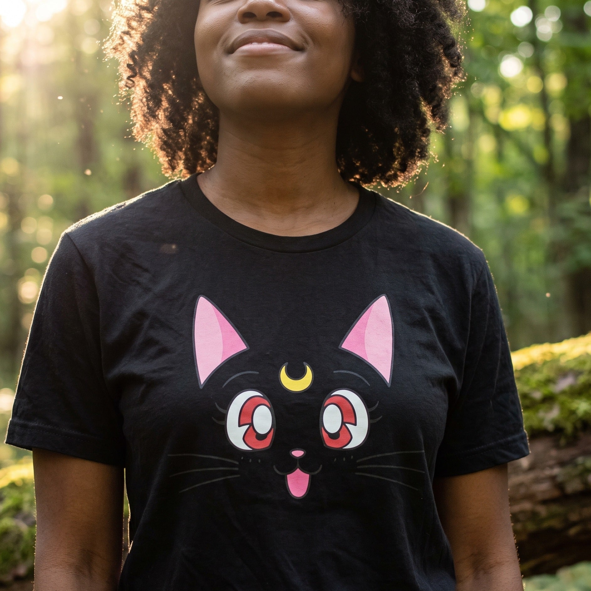Image produit Sailor Moon - Luna T-Shirt Femme Noir