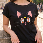 Image produit Sailor Moon - Luna T-Shirt Femme Noir