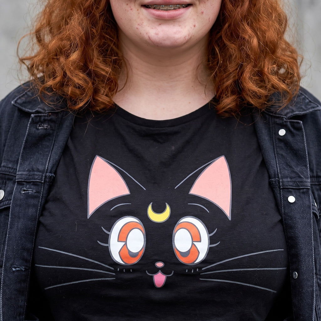 Image produit Sailor Moon - Luna T-Shirt Femme Noir